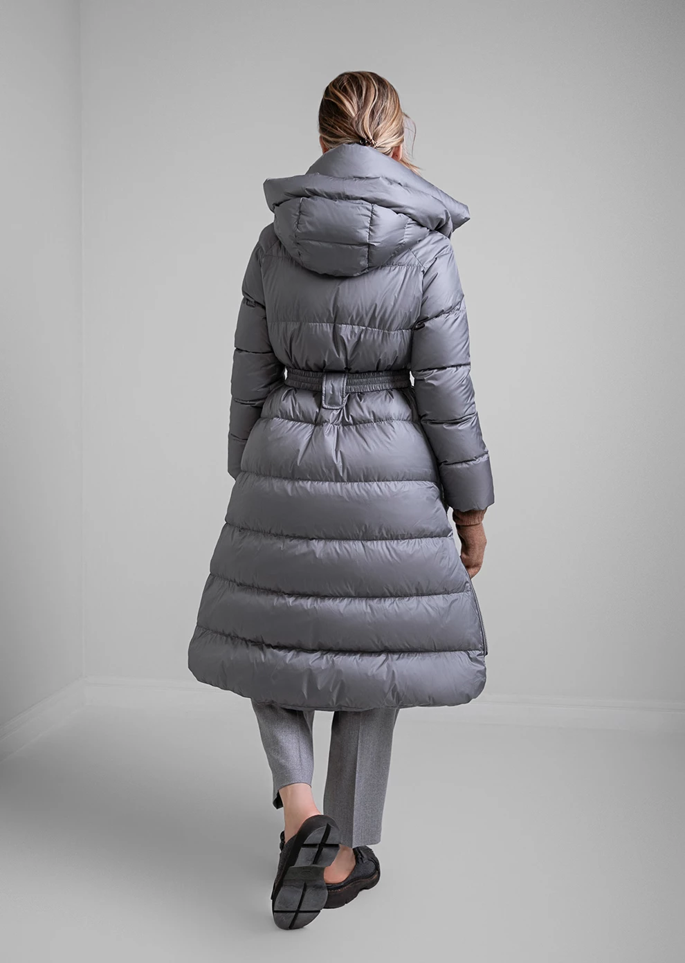 Длинный пуховик с капюшоном (1798MW-0058-MB026)