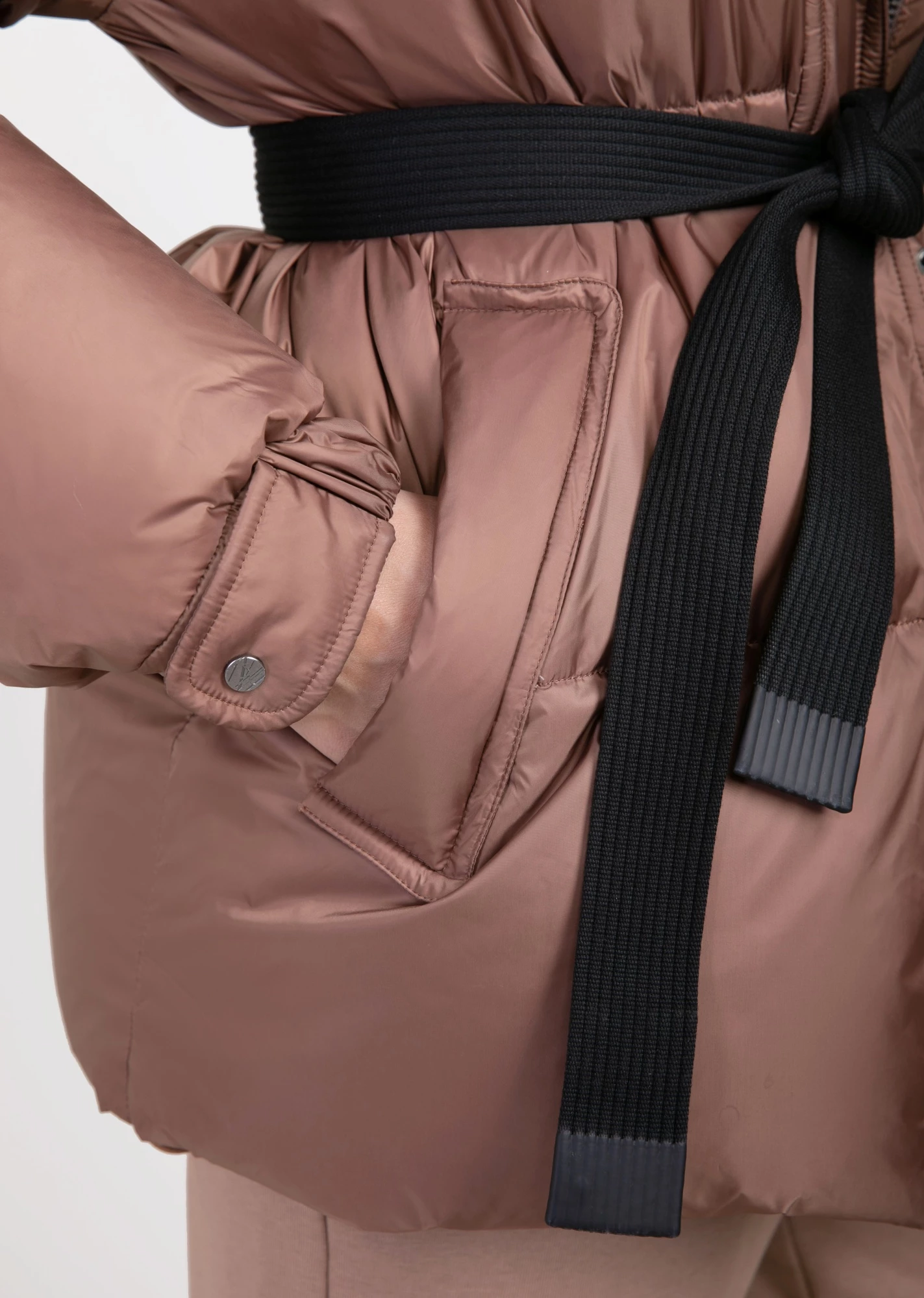 Короткий пуховик с капюшоном (1746MW-0012-MK044)