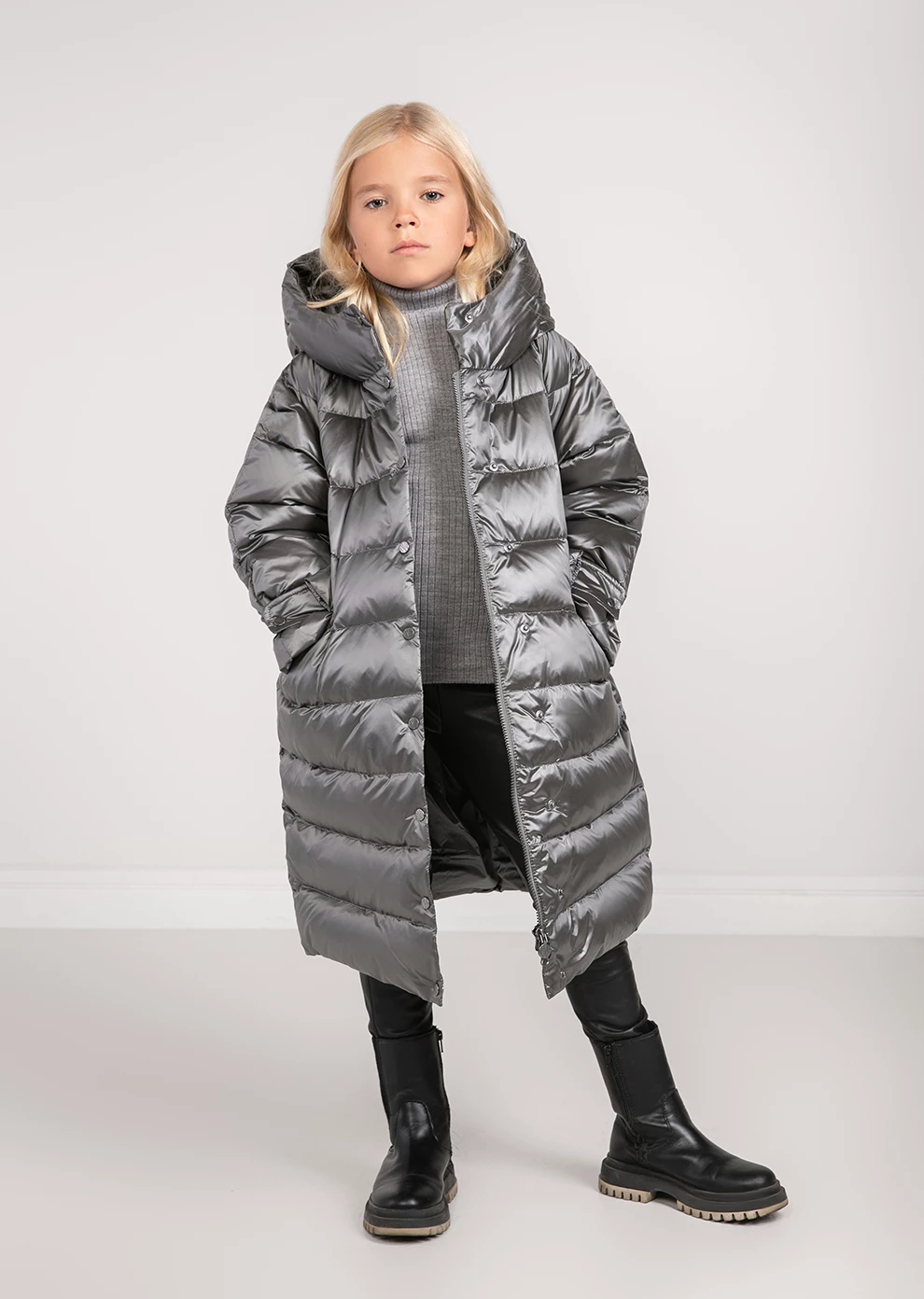 Длинный пуховик с капюшоном (1152MP-0022-MO026)