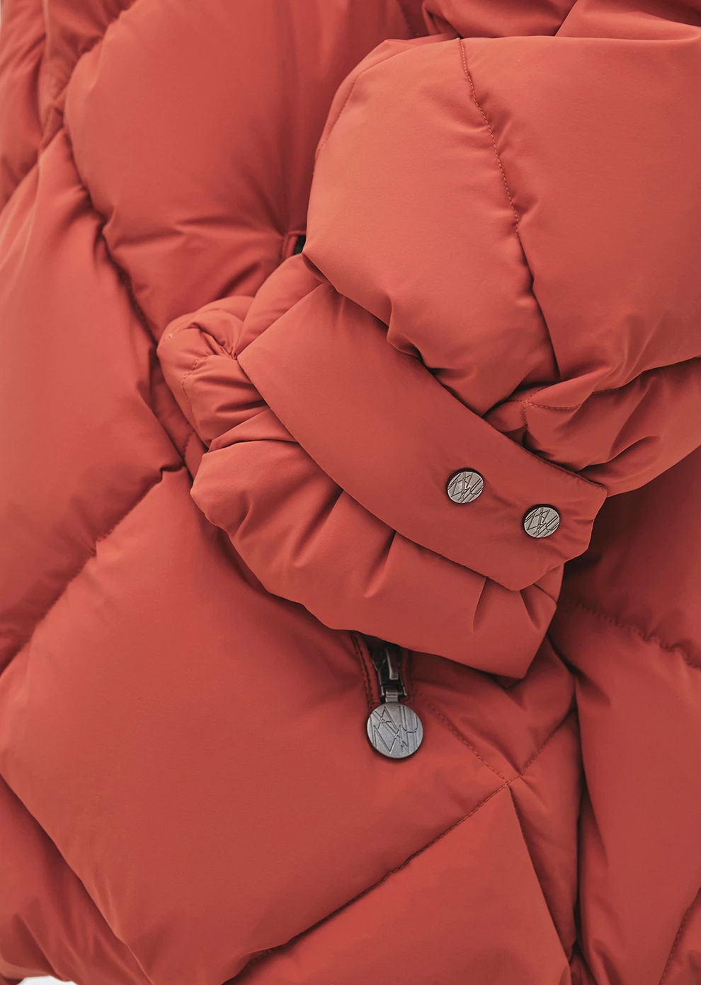 Пуховое полупальто с поясом (1213SW-1005-A306)