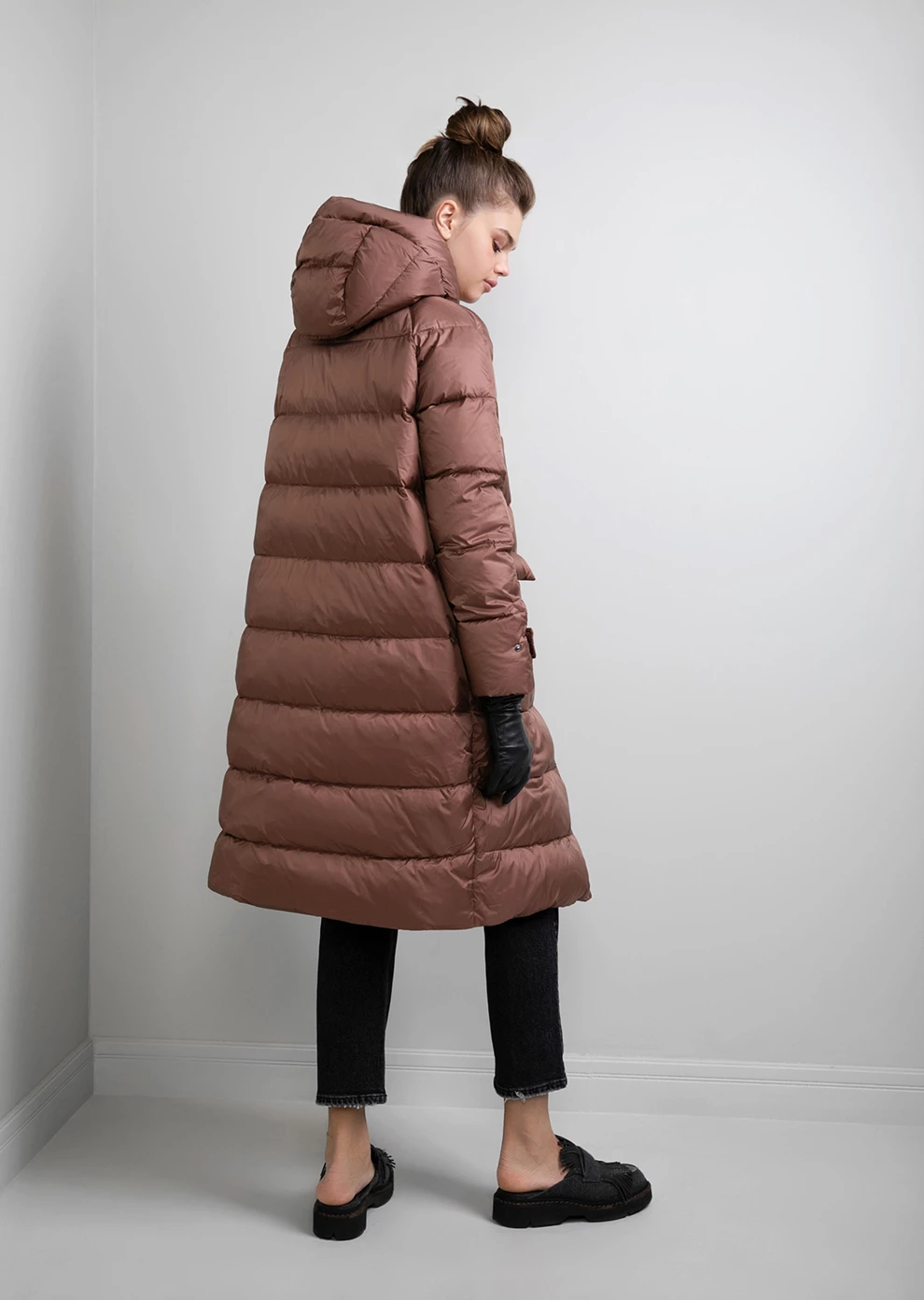 Длинный пуховик с капюшоном (1152MW-0012-MK044)