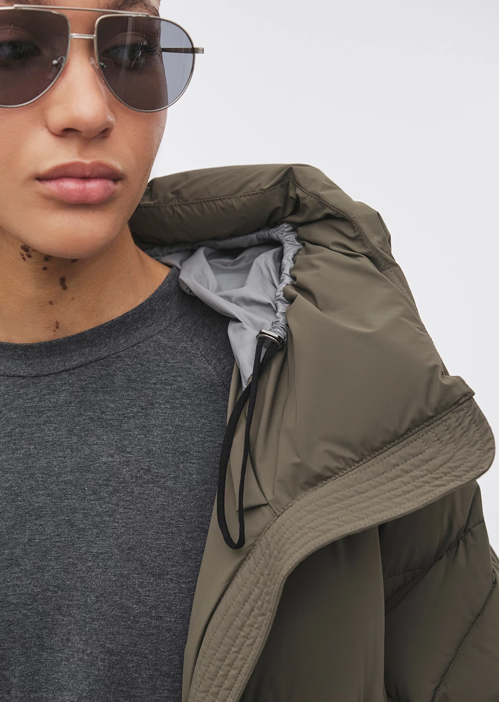 Пуховое пальто с поясом (1222SW-1005-A605)