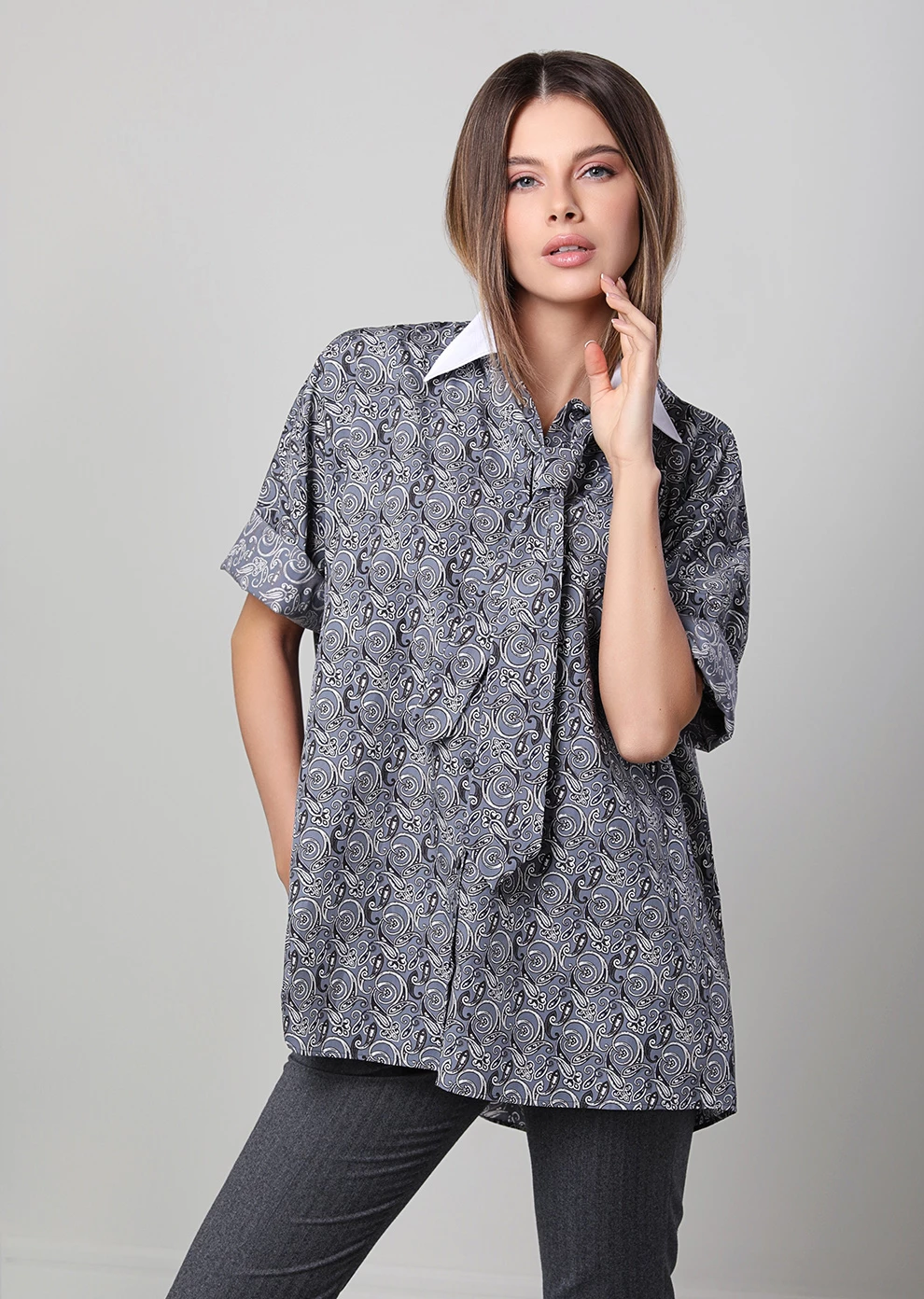 Рубашка из хлопка (7762JW-0001-JW712)