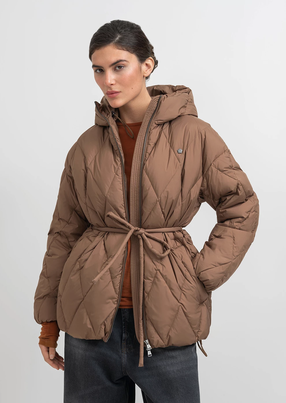 Пуховик демисезонный с капюшоном  (1166UW-1039-A003)