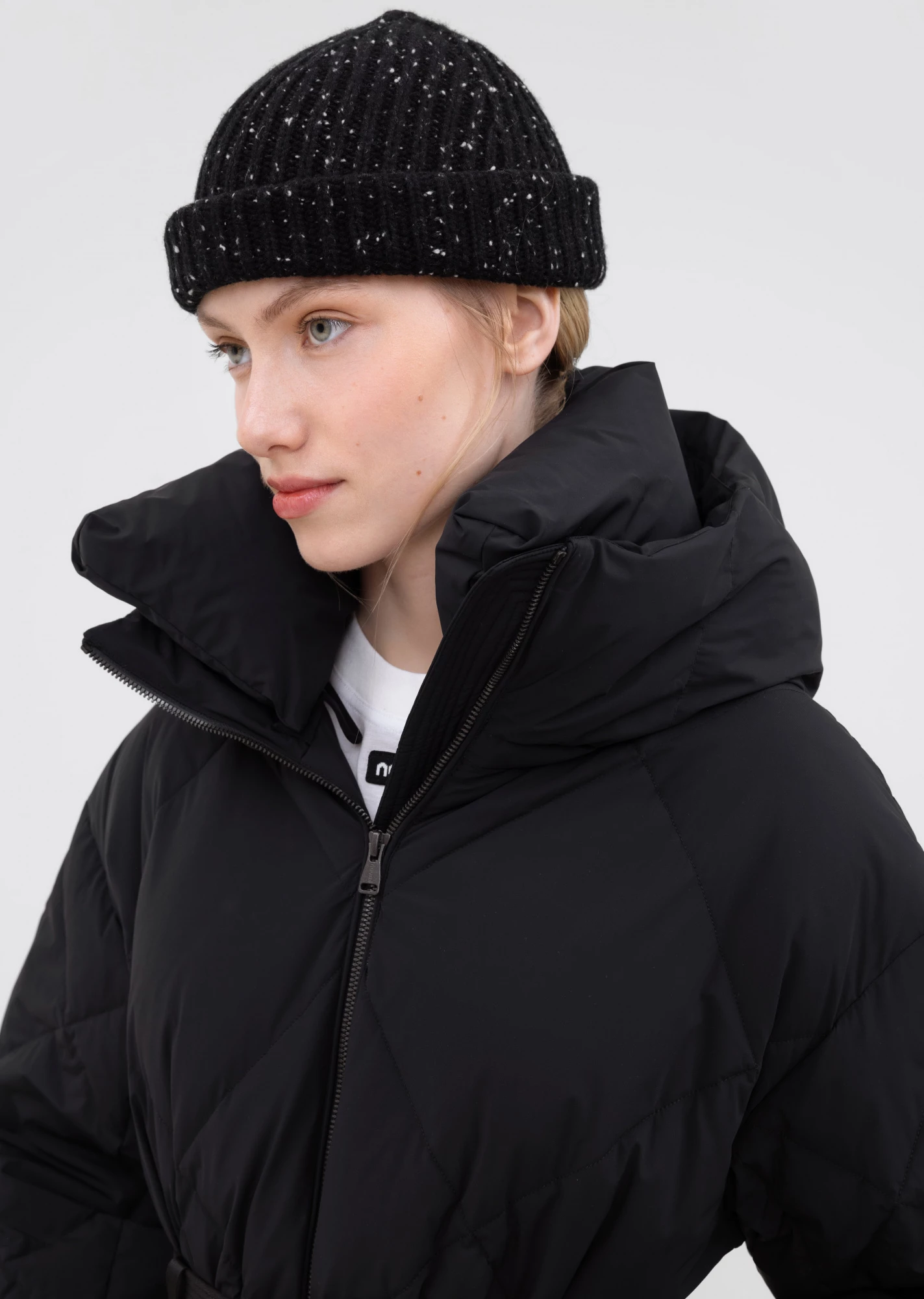 Пуховое пальто с поясом (1222SW-1005-A101)