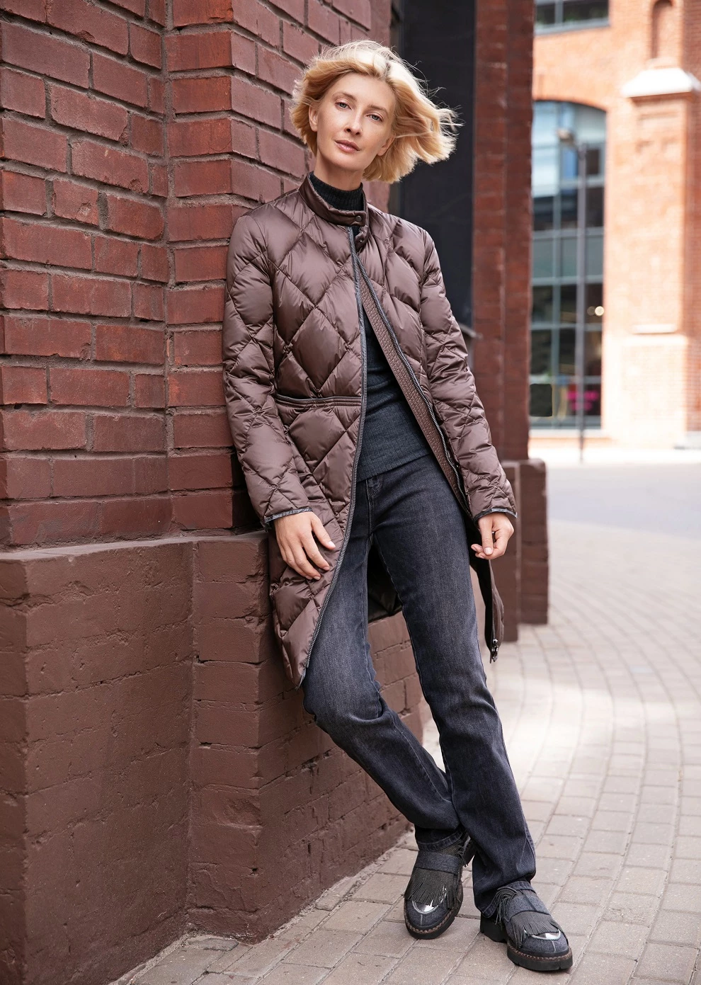 Легкий стёганый пуховик (1146MW-0022-MO044)