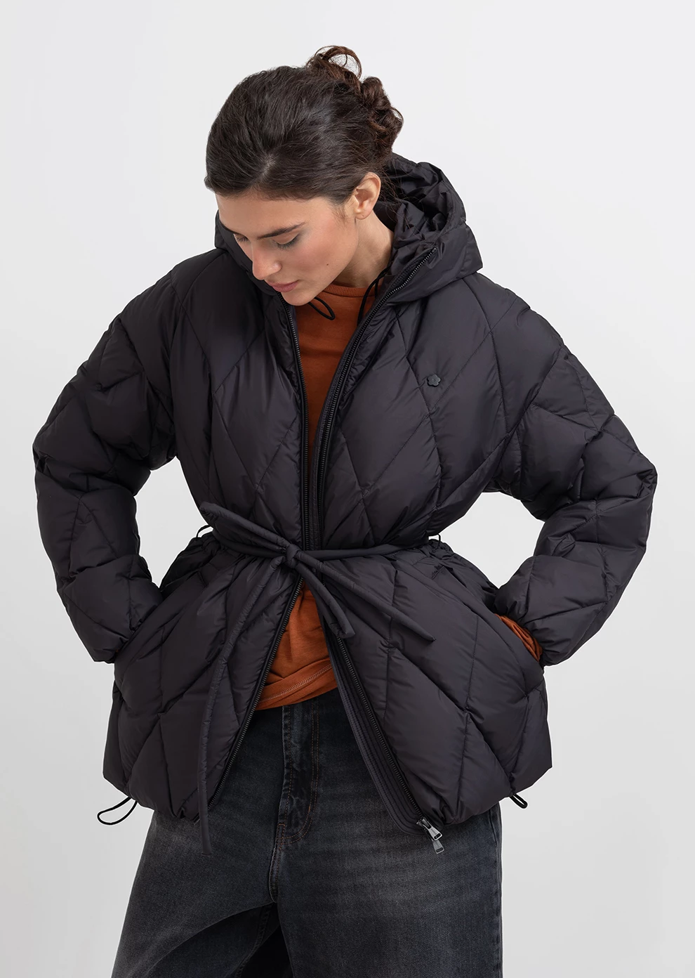 Пуховик демисезонный с капюшоном  (1166UW-1039-A101)