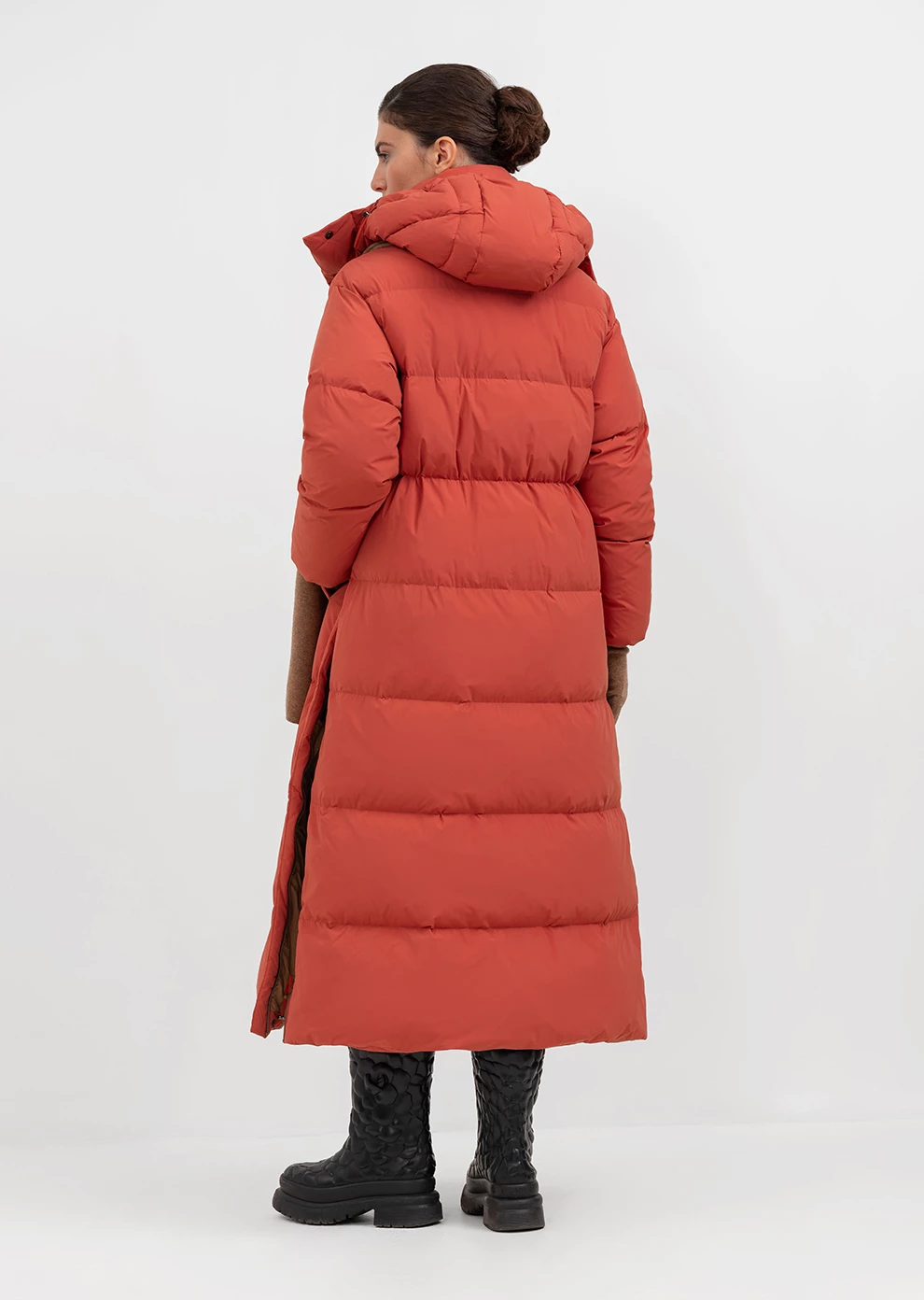 Длинный пуховик с капюшоном (1297SW-1005-A306)