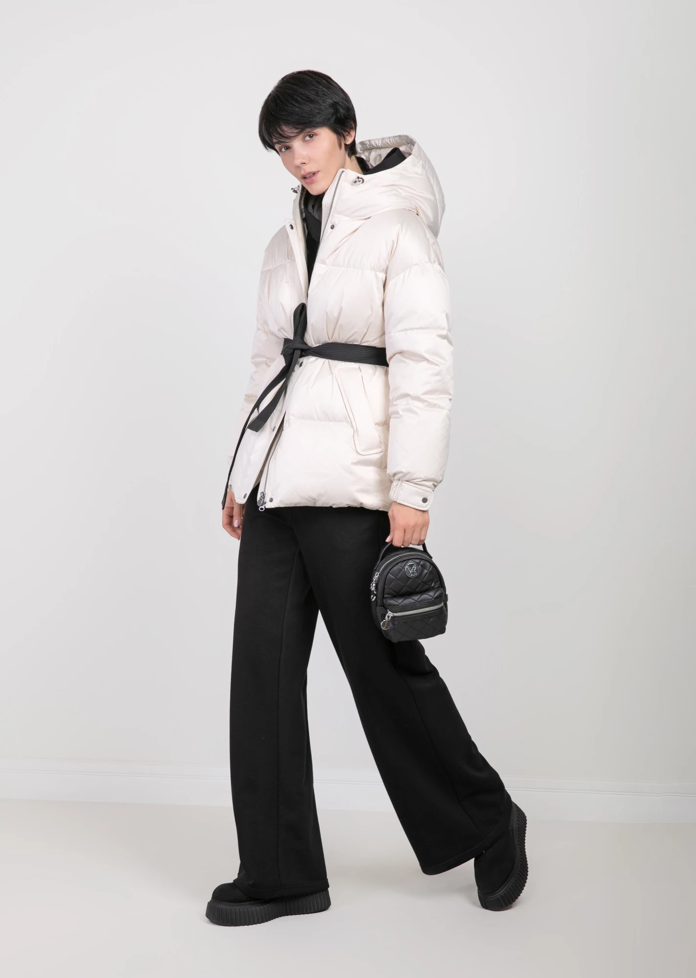 Короткий пуховик с капюшоном (1746MW-0012-MM001)