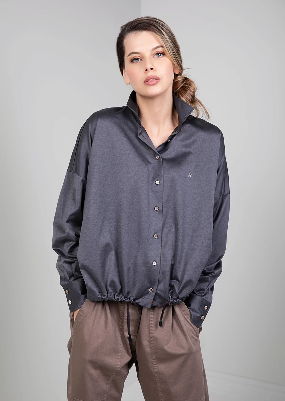 Рубашка из хлопка (7712JW-2201-JG026)