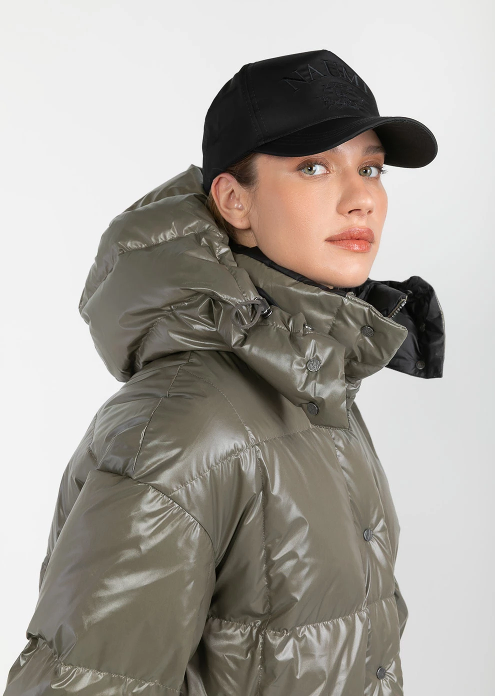 Длинный пуховик с капюшоном (1190QW-0039-QV014)