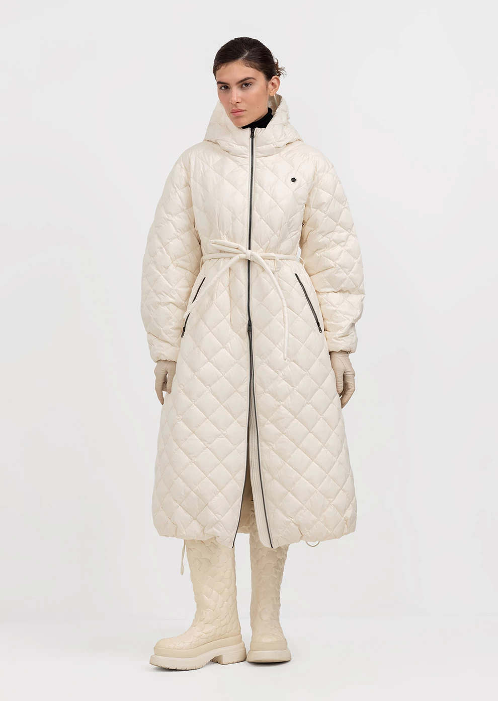 Пуховик длинный с капюшоном (1238UW-1039-A002)
