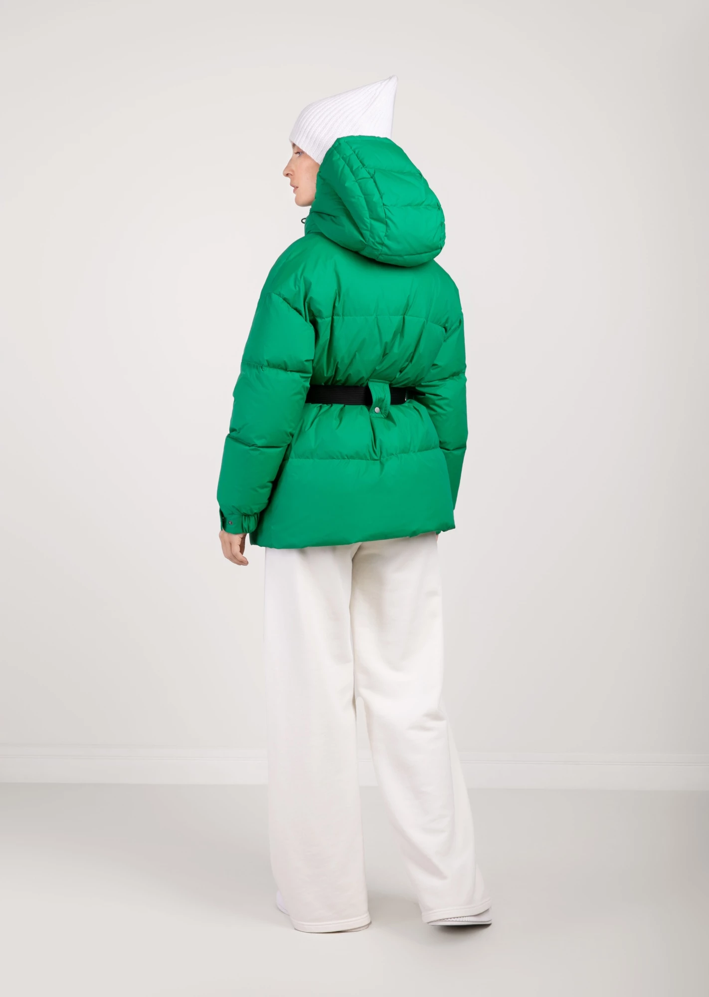 Короткий пуховик с капюшоном (1746OW-0058-OR190)