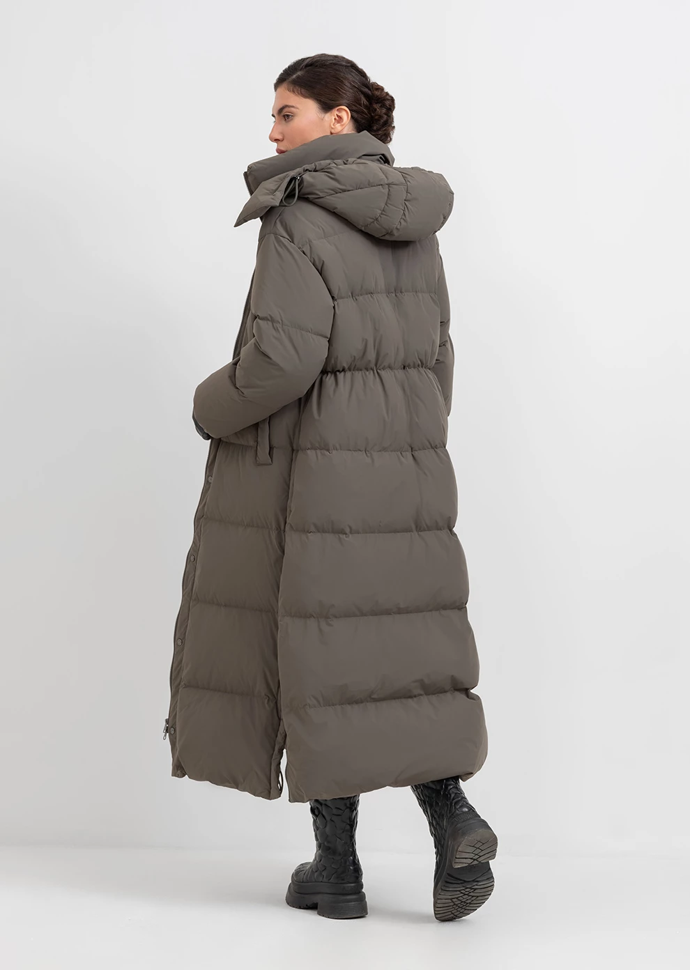 Длинный пуховик с капюшоном (1297SW-1005-A605)