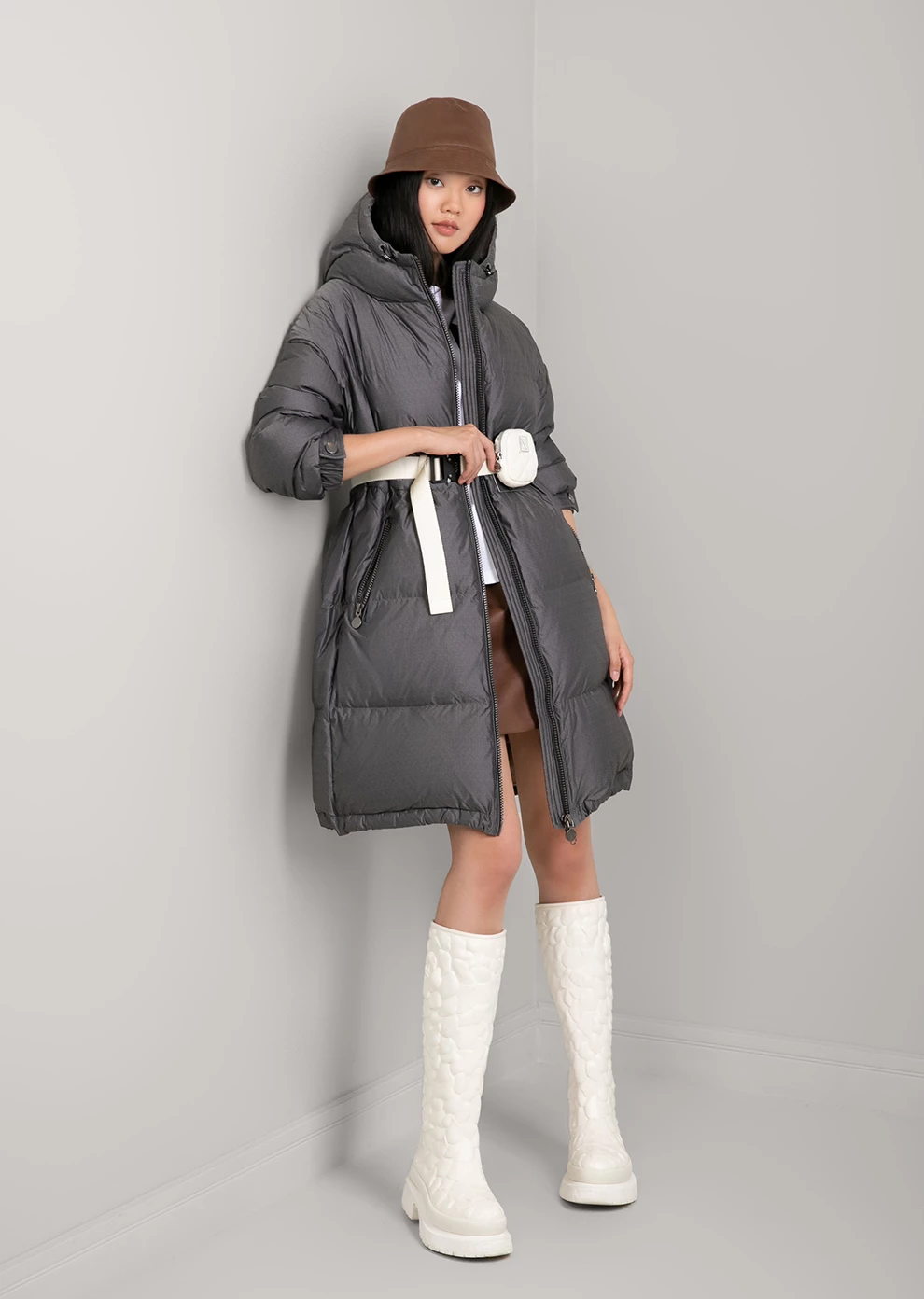 Пуховик с капюшоном (1742OW-0054-OE187)