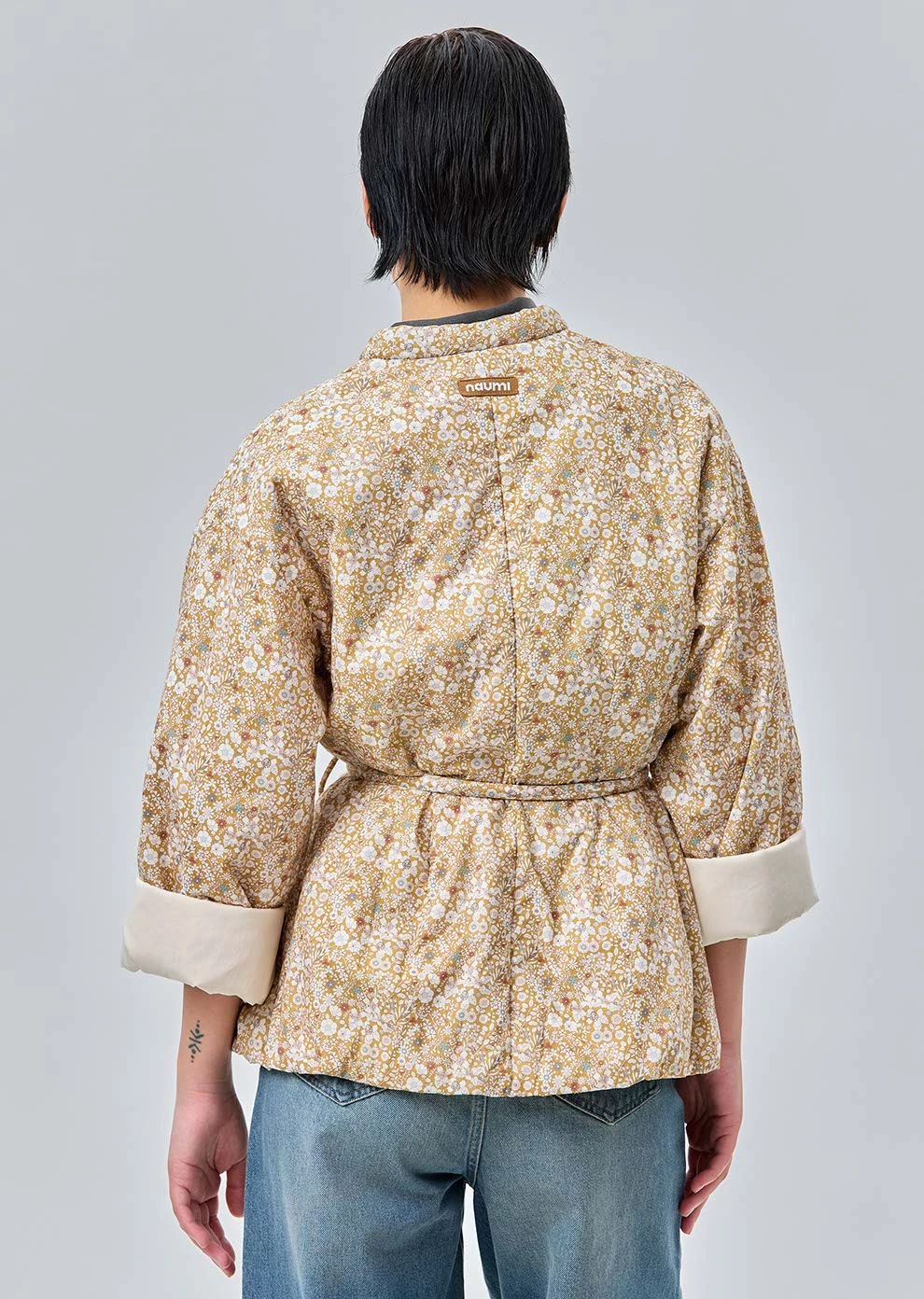 Укороченная утепленная куртка с поясом (1273TW-2019-F510)