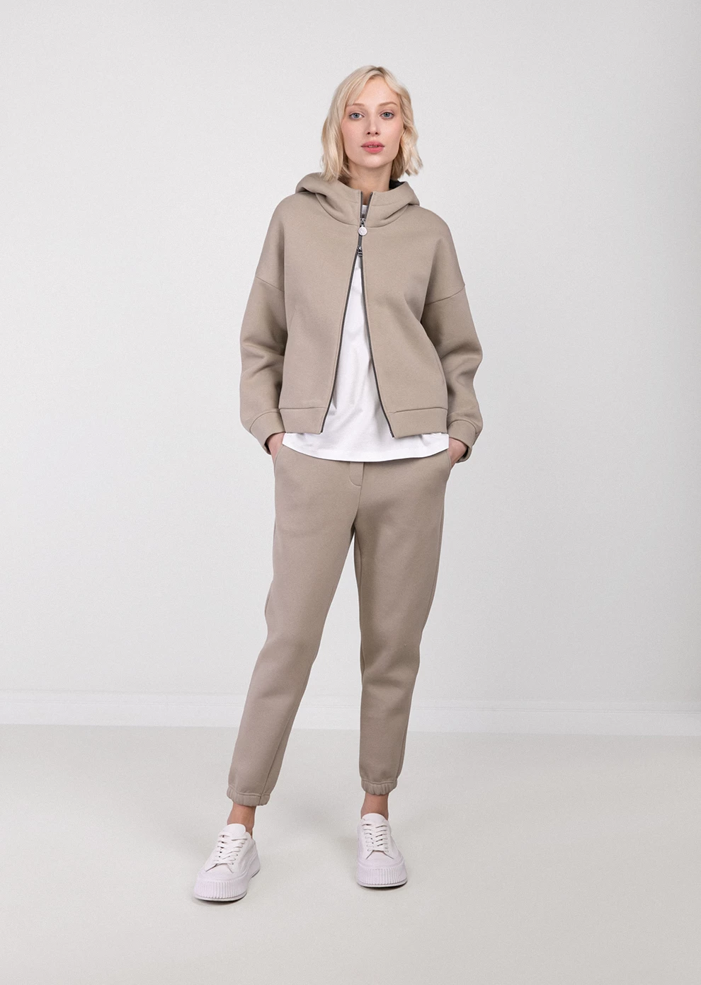 Утепленное худи на молнии (7206OW-0025-ON035)