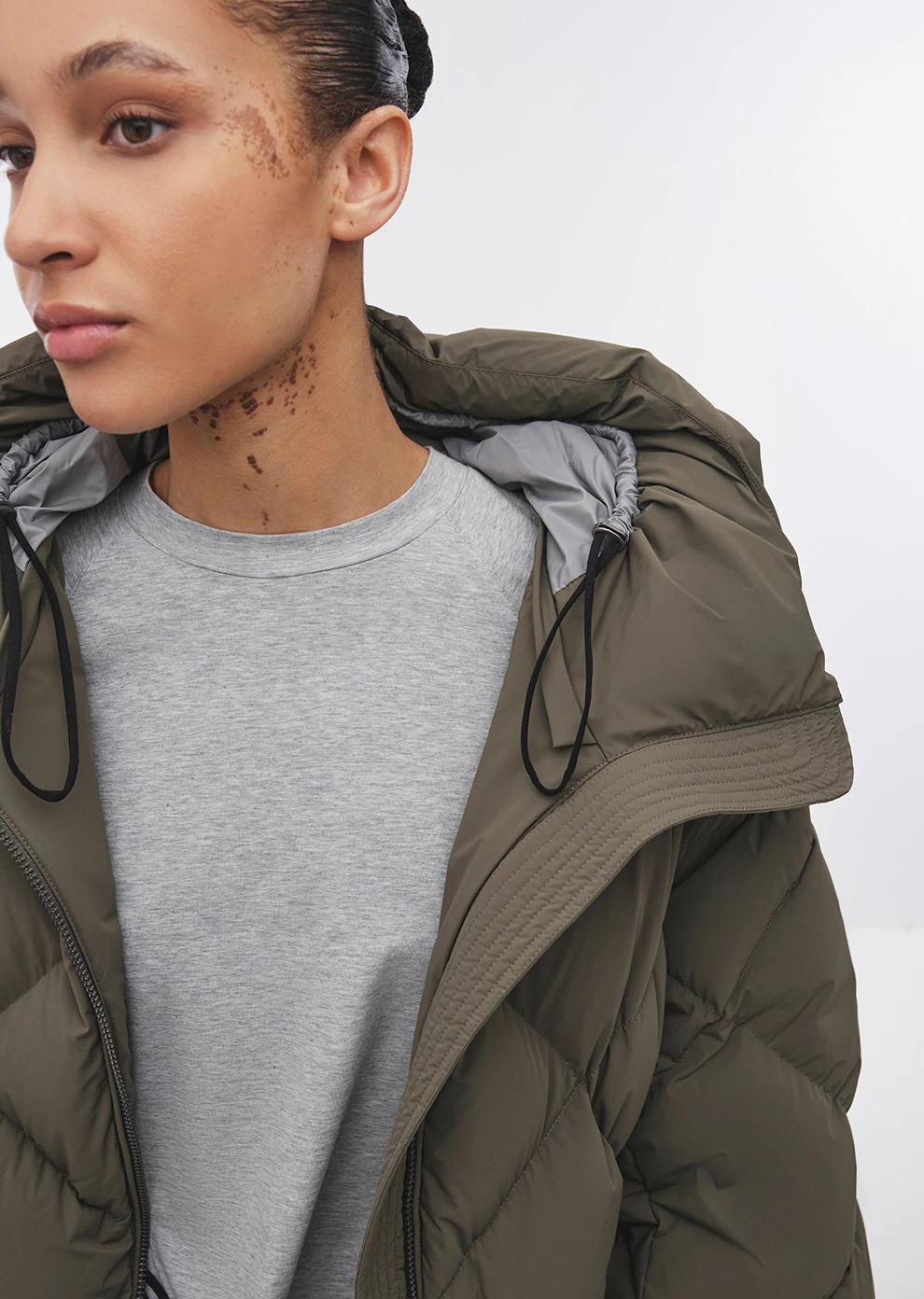 Пуховое пальто с поясом (1222SW-1005-A605)