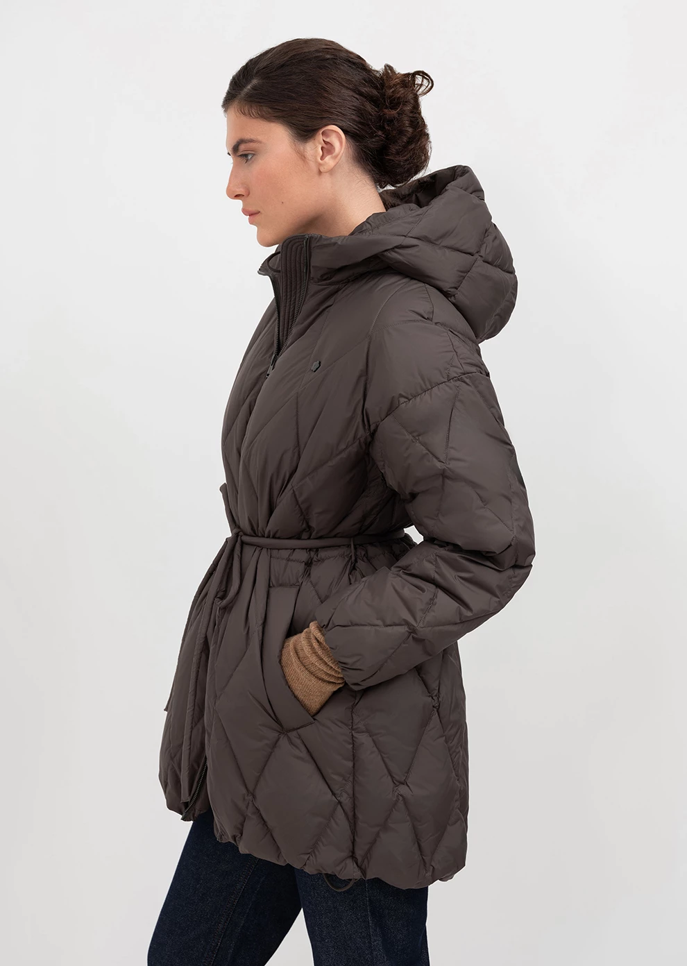 Пуховое пальто с капюшоном (1168UW-1039-A604)