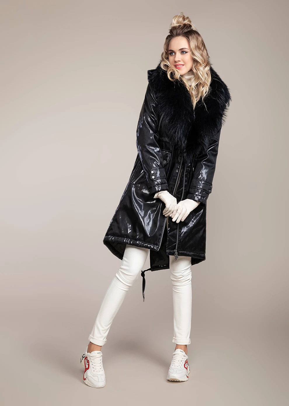 Пуховая парка с мехом (19W776-0243-IZ050)