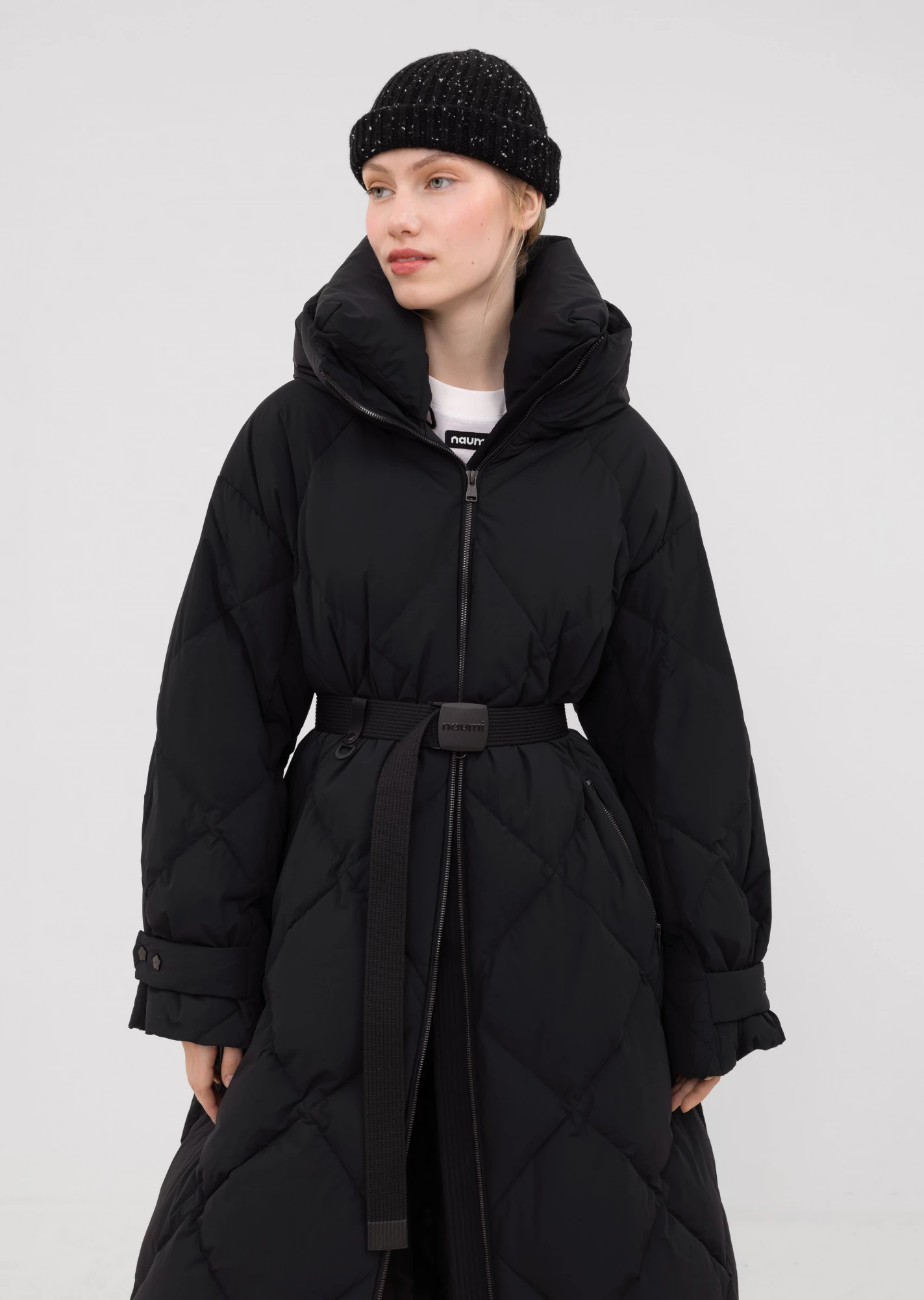 Пуховое пальто с поясом (1222SW-1005-A101)