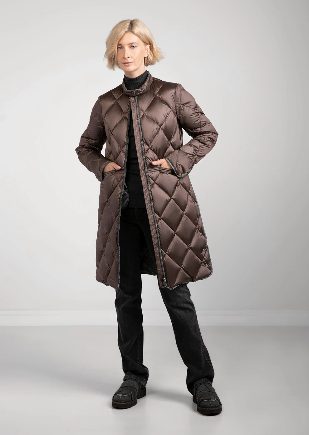 Легкий стёганый пуховик (1146MW-0022-MO044)