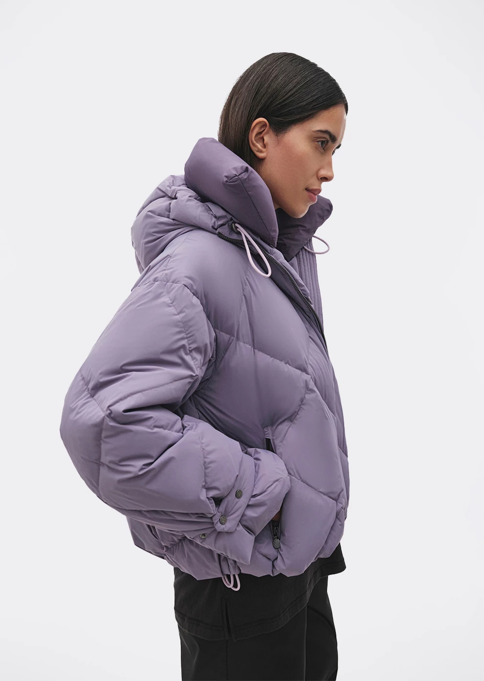 Короткий пуховик с капюшоном (1223SW-1021-A307)