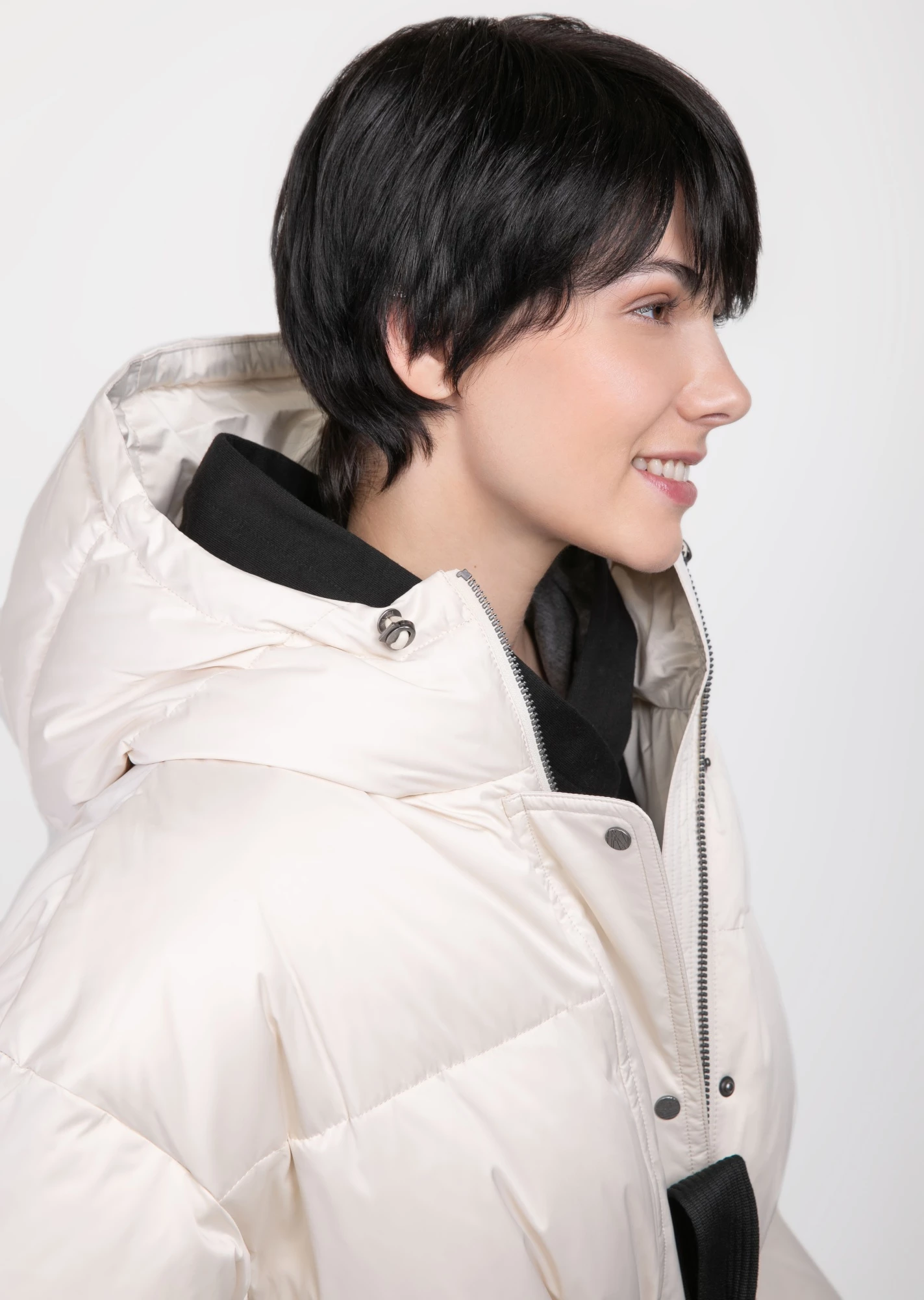 Короткий пуховик с капюшоном (1746MW-0012-MM001)