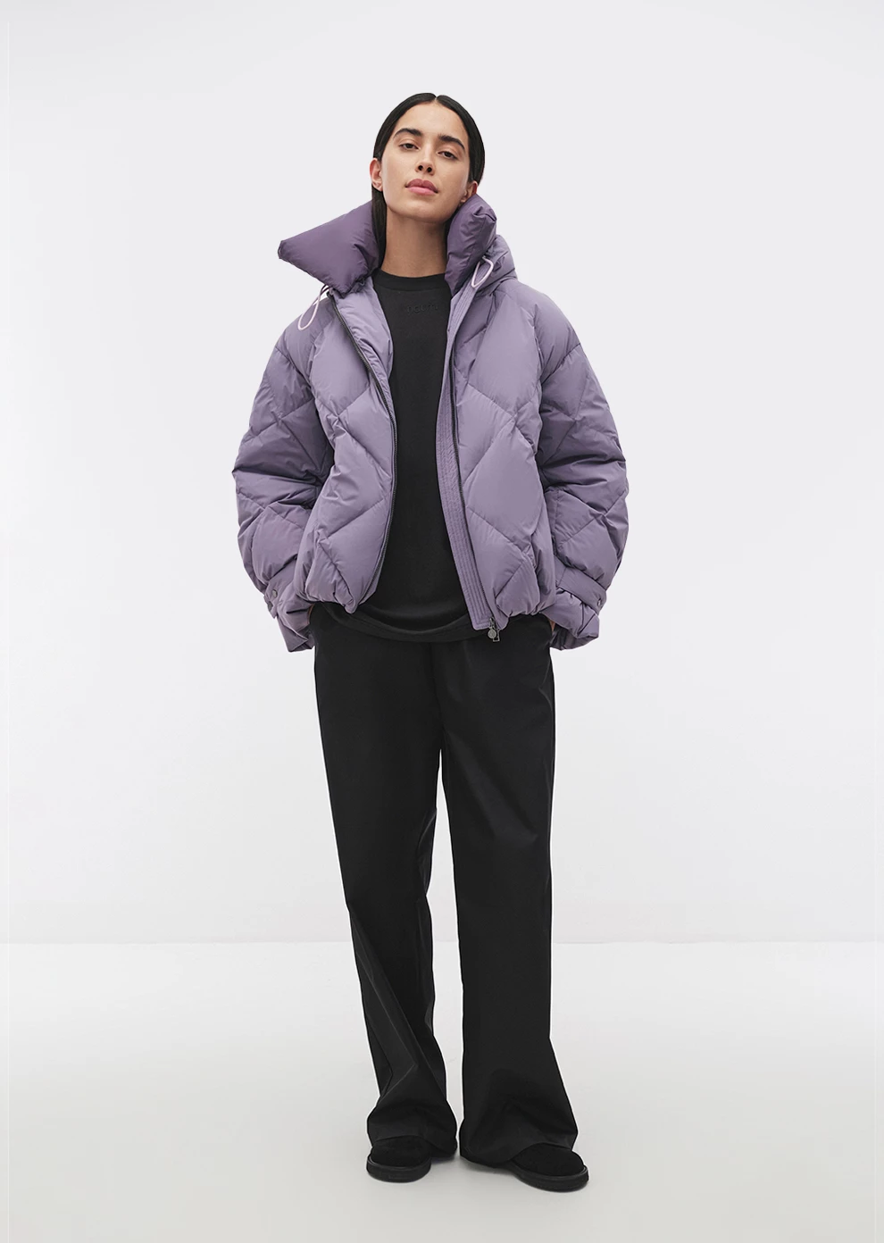 Короткий пуховик с капюшоном (1223SW-1021-A307)