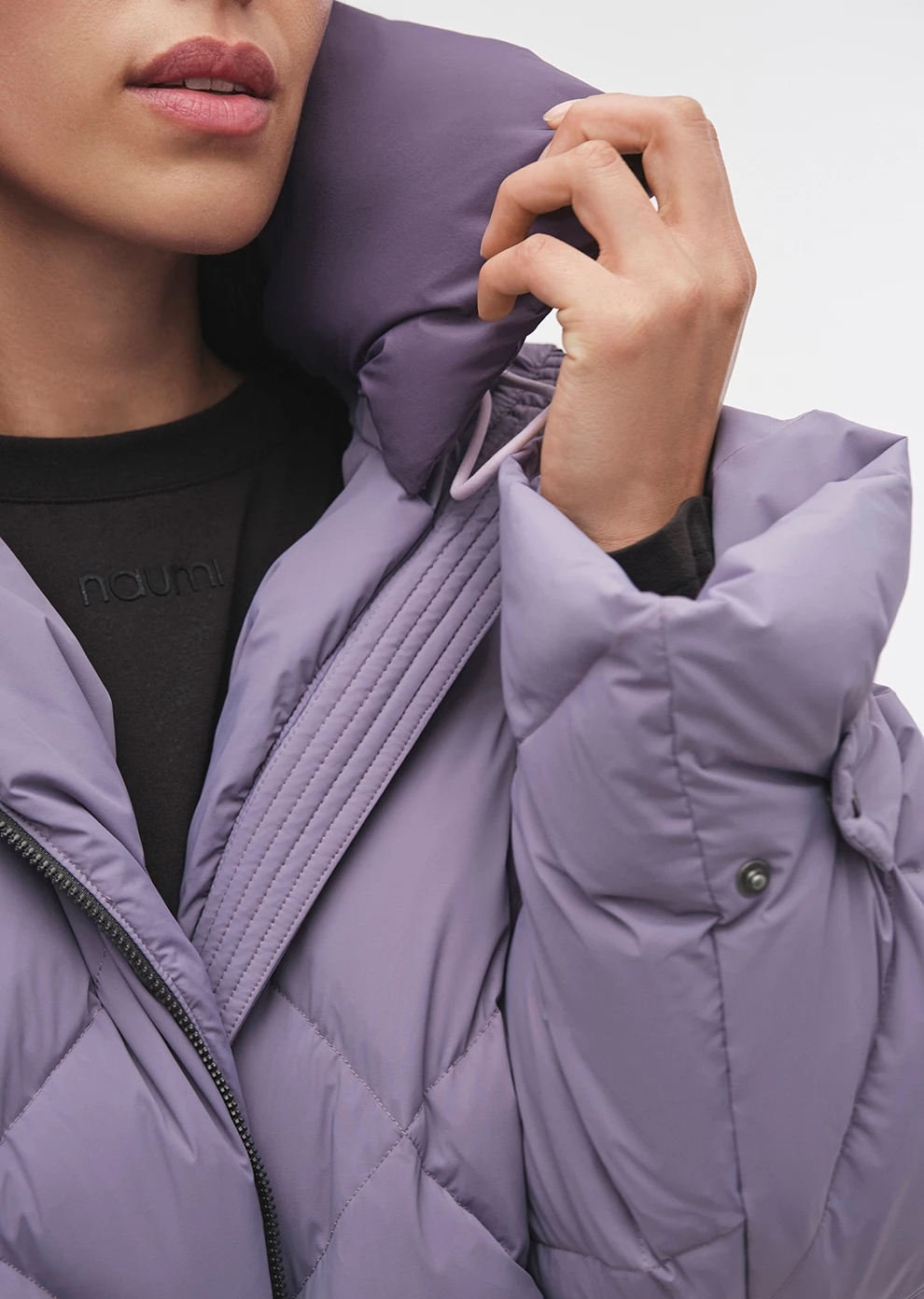 Короткий пуховик с капюшоном (1223SW-1021-A307)