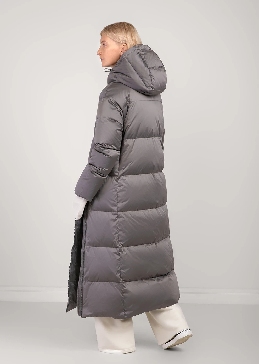 Длинный пуховик с капюшоном (1116OW-0012-OM026)