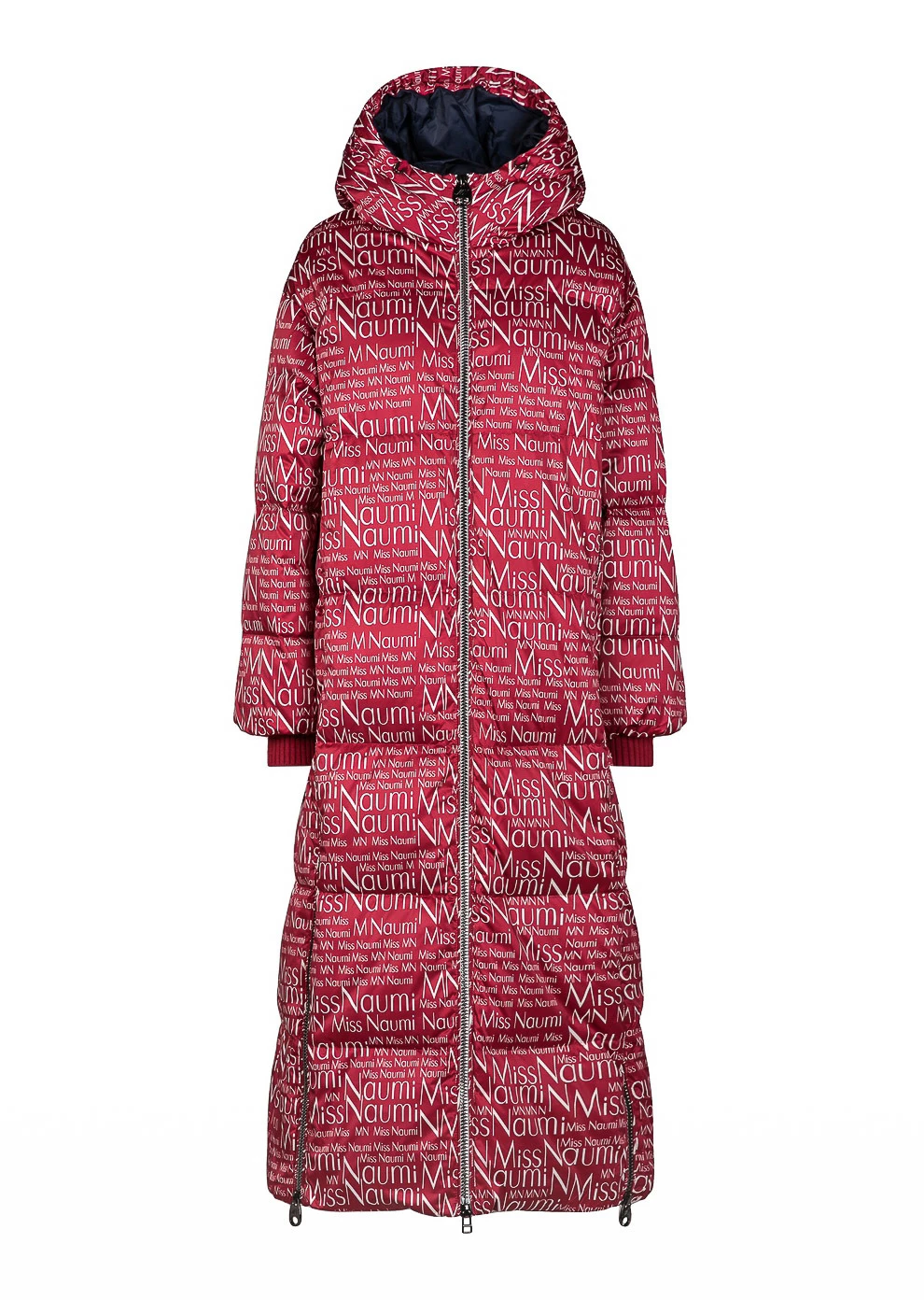 Длинное пуховое пальто с боковыми молниями (19W116-0011-IM113)