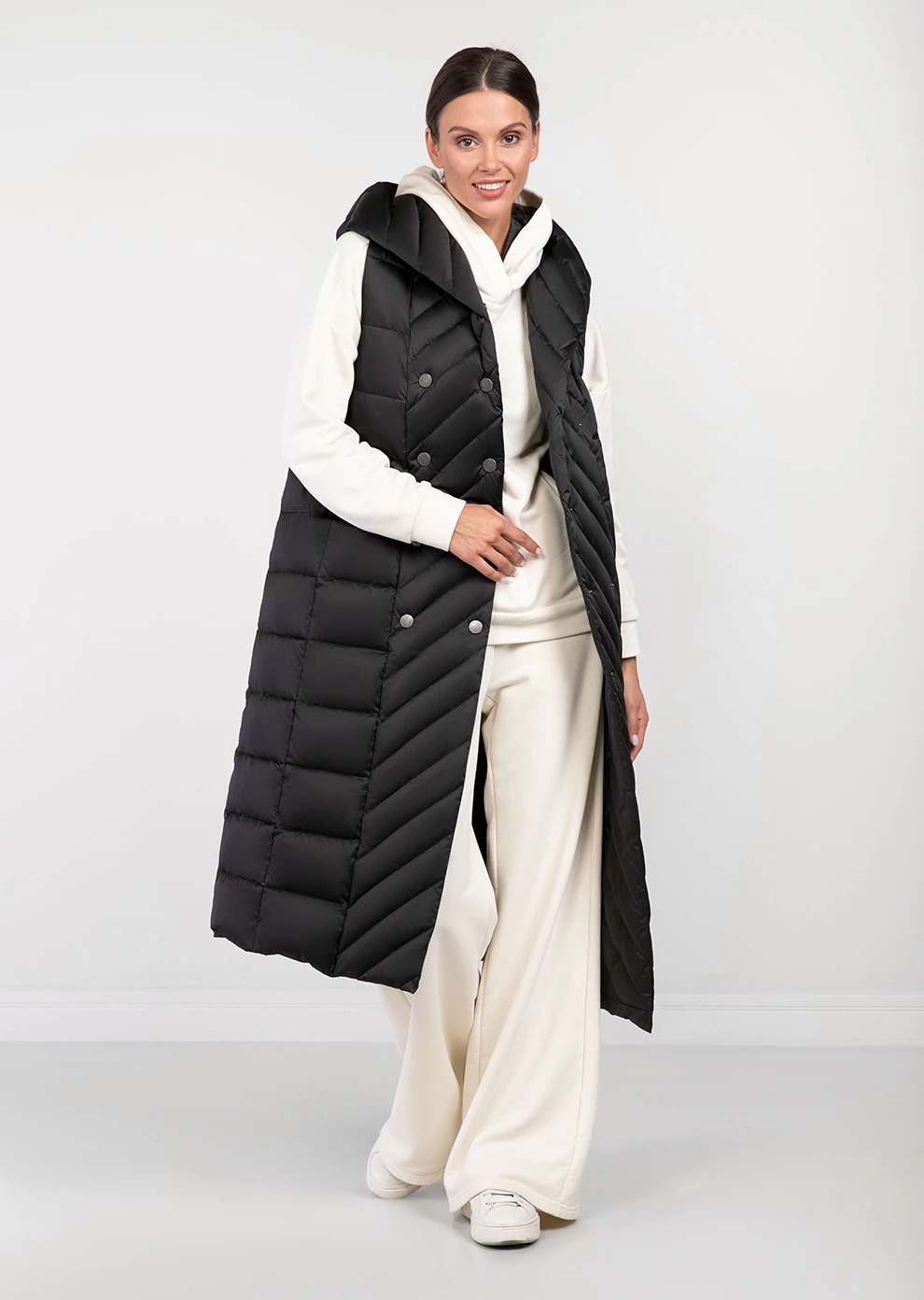 Длинный пуховый жилет (1115MW-0012-MM002)