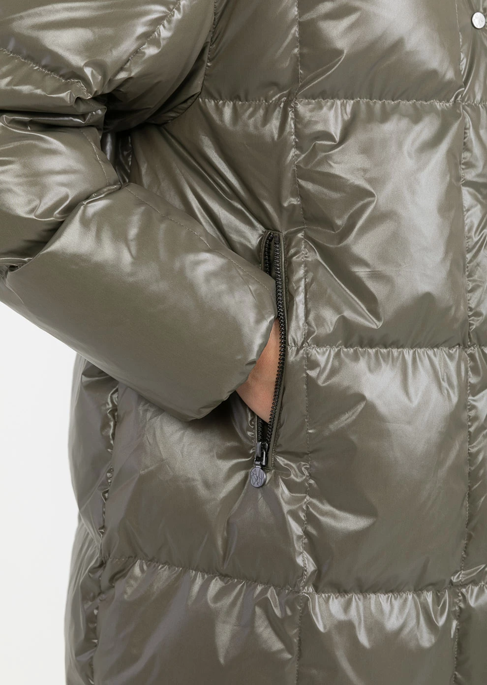 Длинный пуховик с капюшоном (1190QW-0039-QV014)