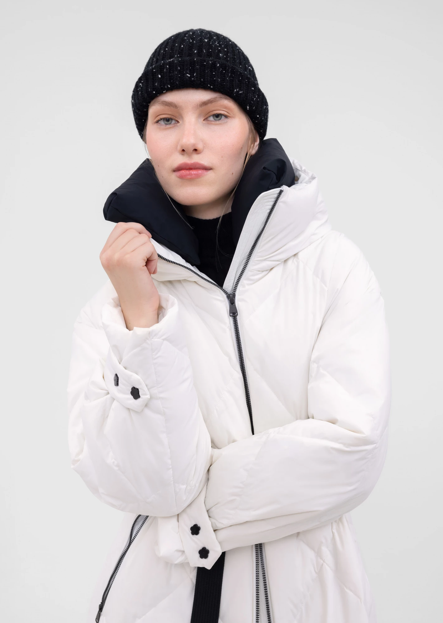 Пуховое пальто с поясом (1222SW-1005-A001)