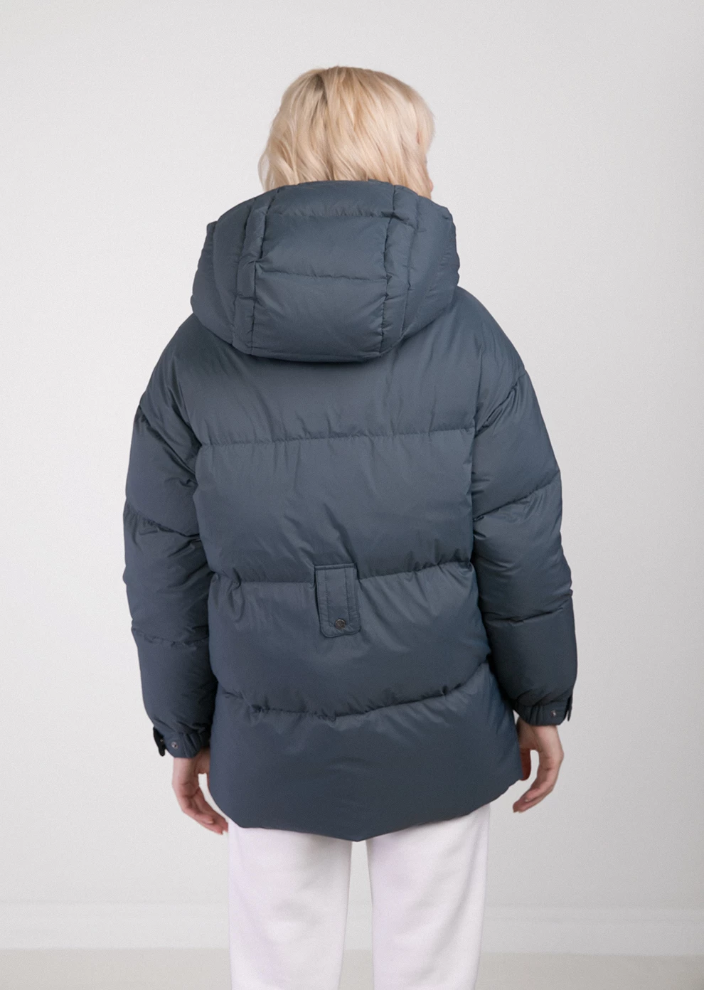 Короткий пуховик с капюшоном (1746OW-0079-OD016)