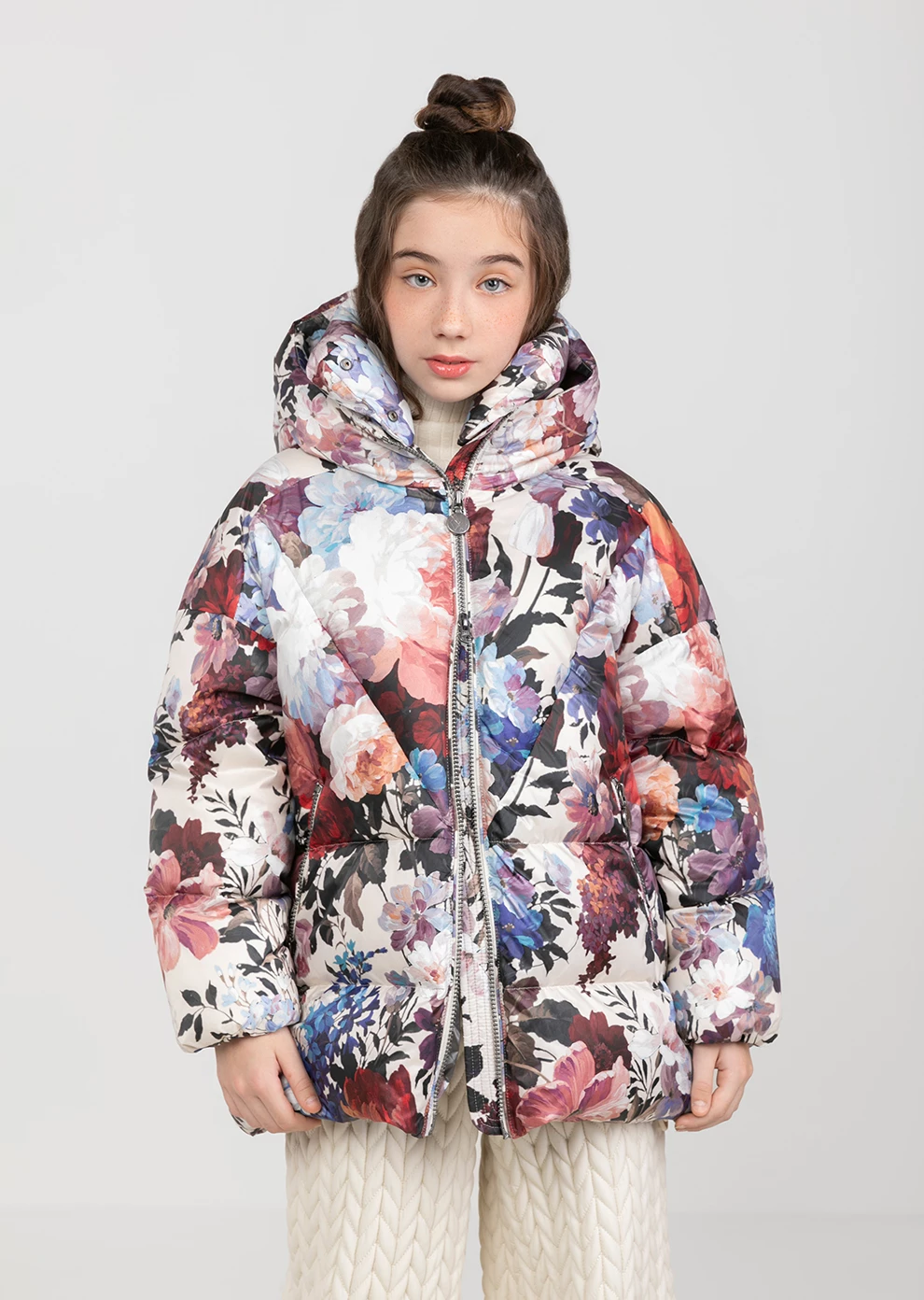 Детский пуховик с капюшоном (1794QP-0012-QK265)