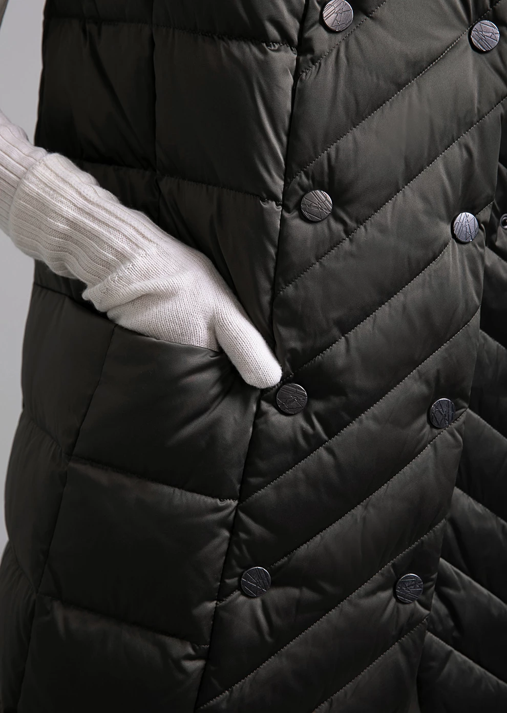 Длинный пуховый жилет (1115MW-0012-MM014)