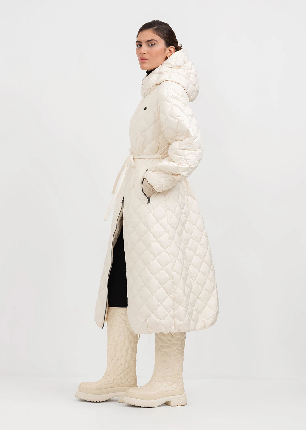 Пуховик длинный с капюшоном (1238UW-1039-A002)