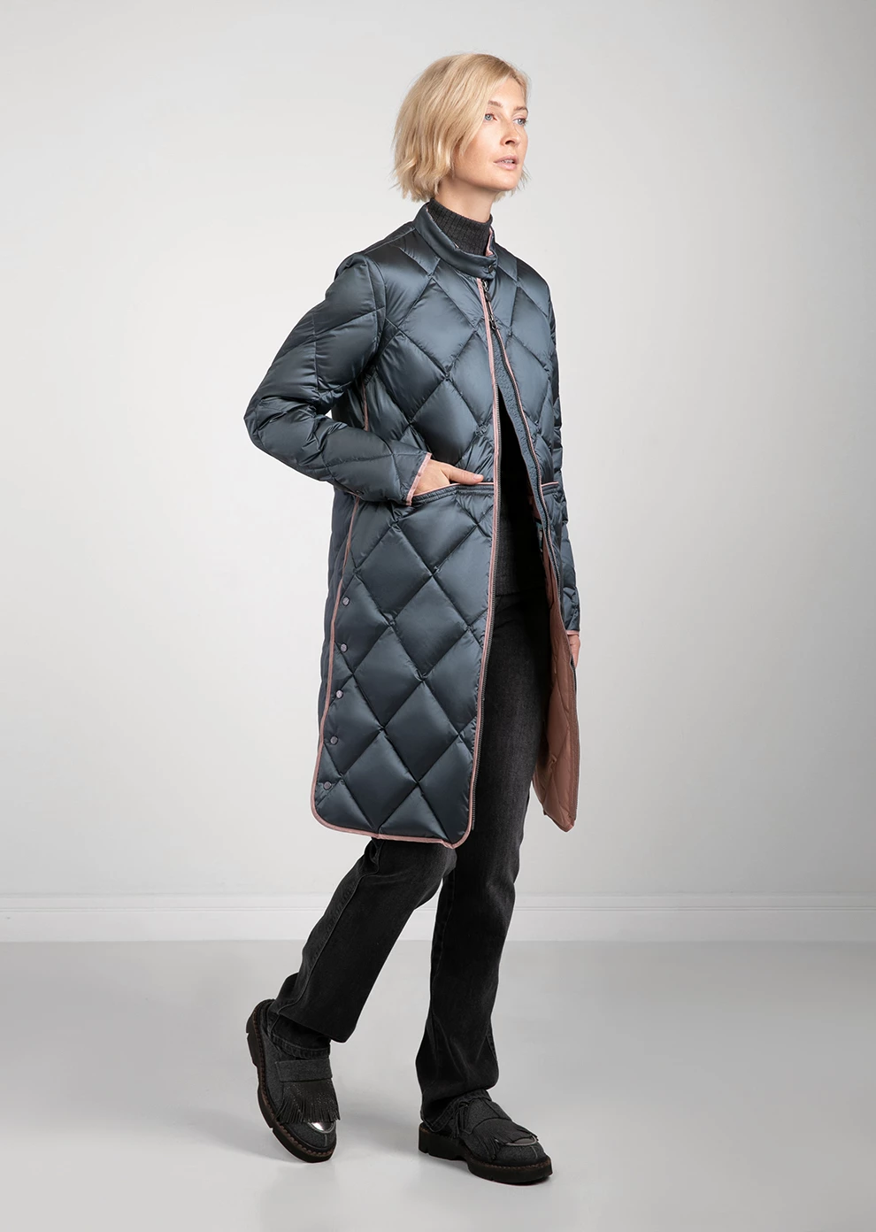 Легкий стёганый пуховик (1146MW-0022-MO016)