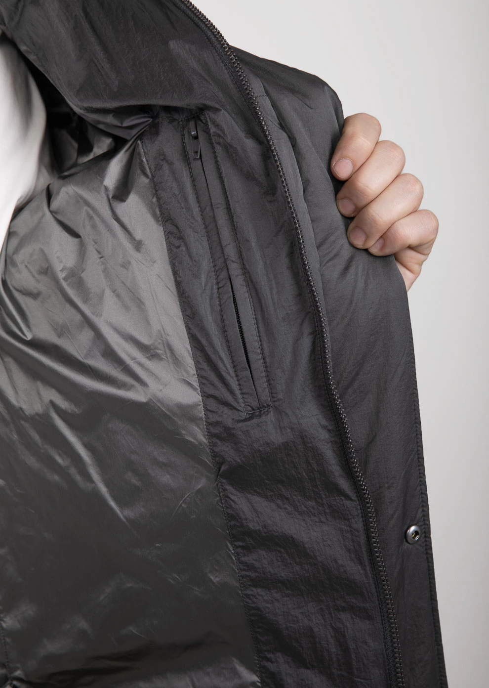 Мужской пуховик с капюшоном (8102OM-0058-OC026)