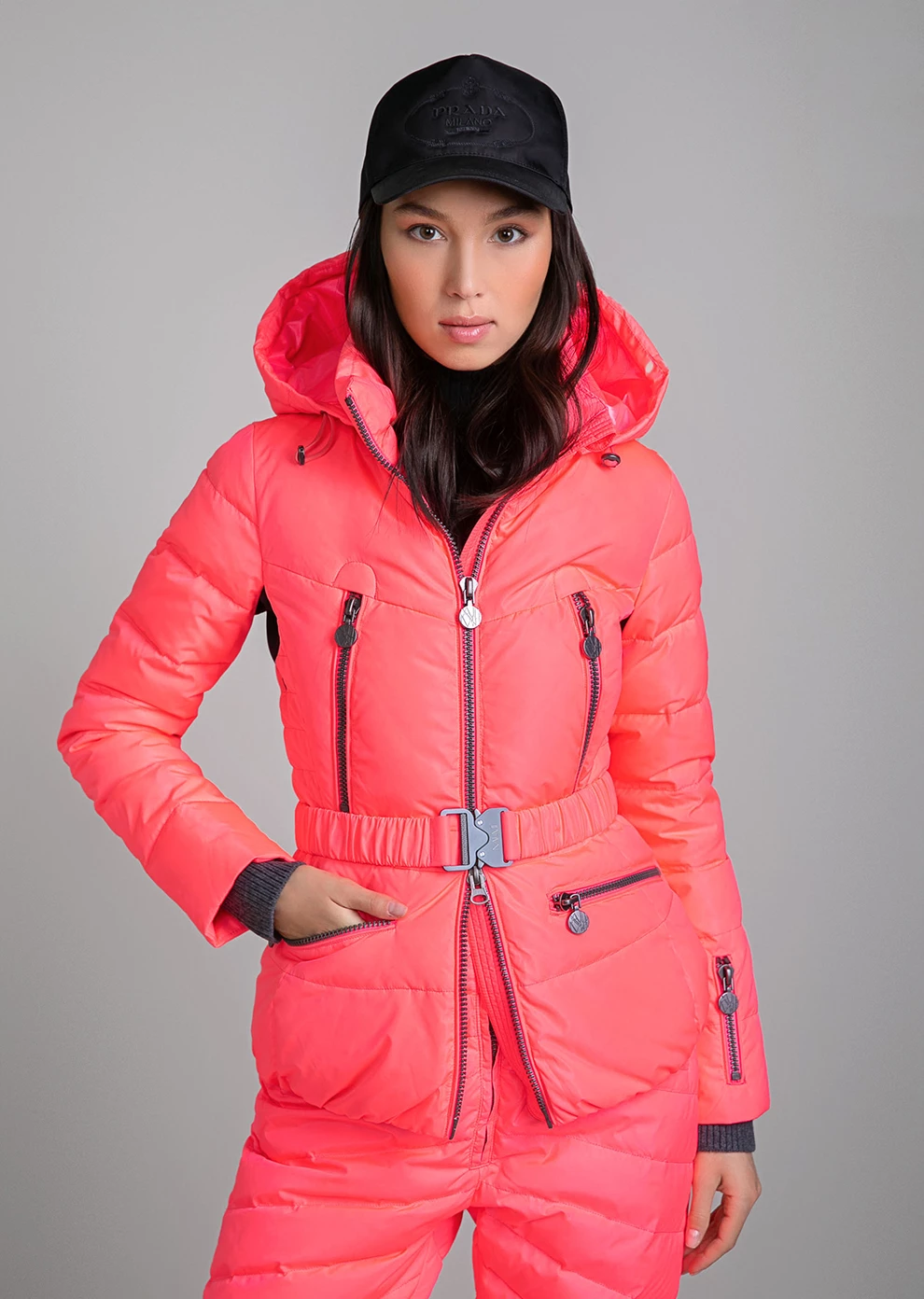 Короткий пуховик с капюшоном (1821MW-0011-MI163)