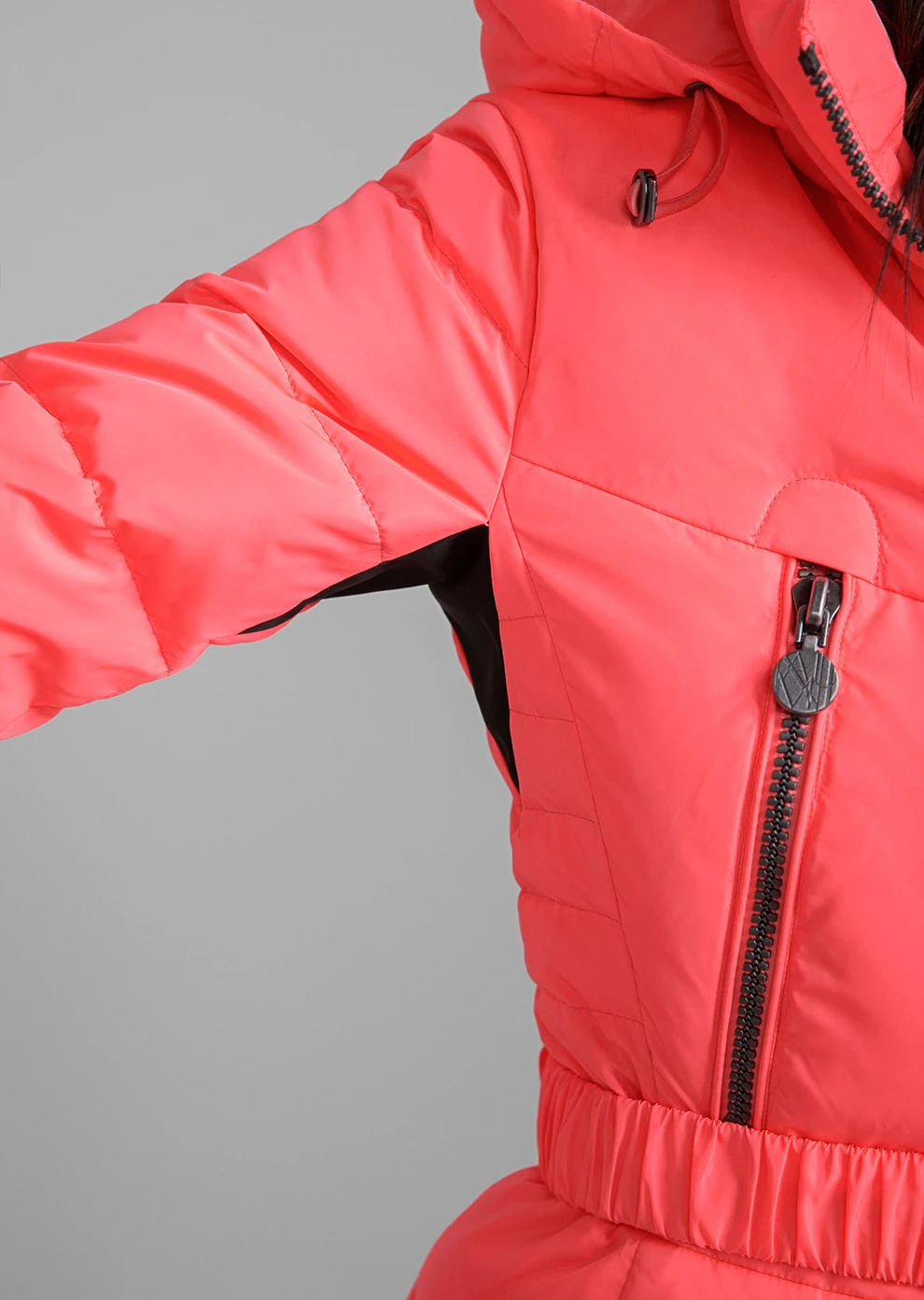 Короткий пуховик с капюшоном (1821MW-0011-MI163)