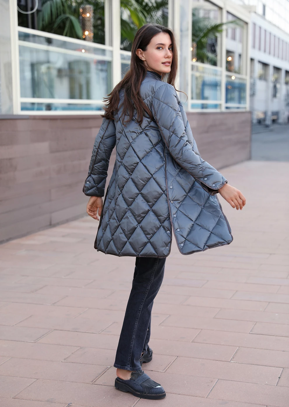 Легкий стёганый пуховик (1146MW-0022-MO026)