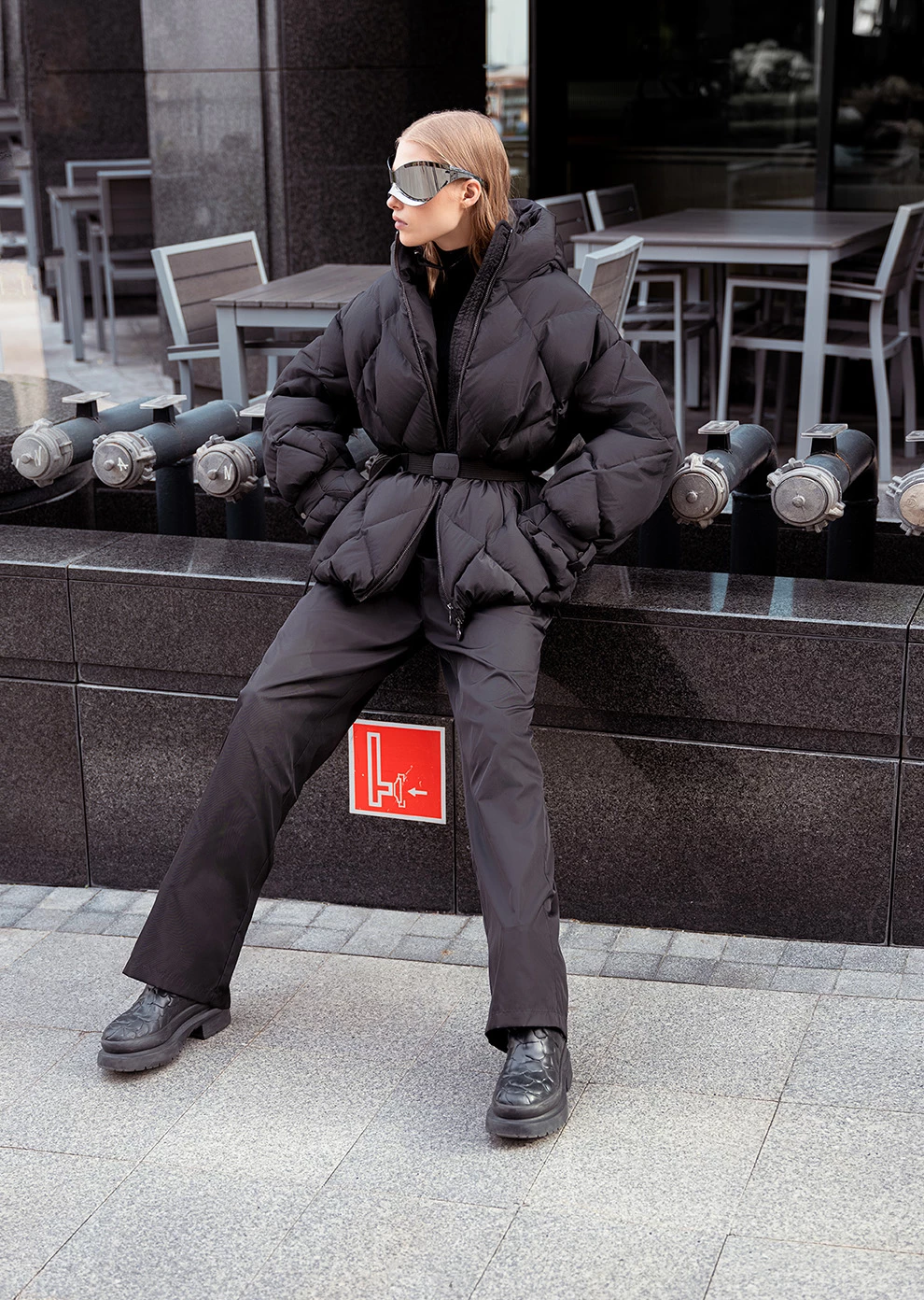 Короткий пуховик с капюшоном (1213QW-0012-QZ002)