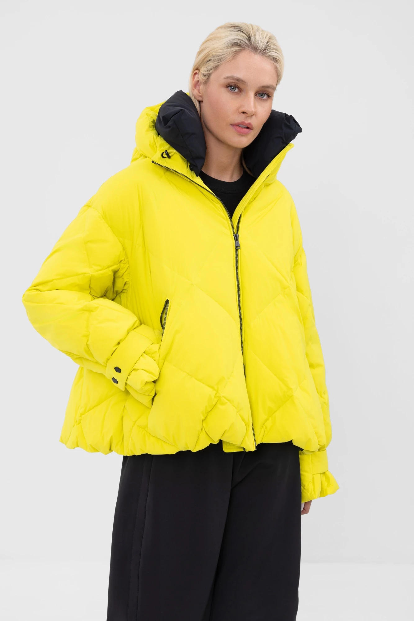 Короткий пуховик с капюшоном (1223SW-1021-A508)