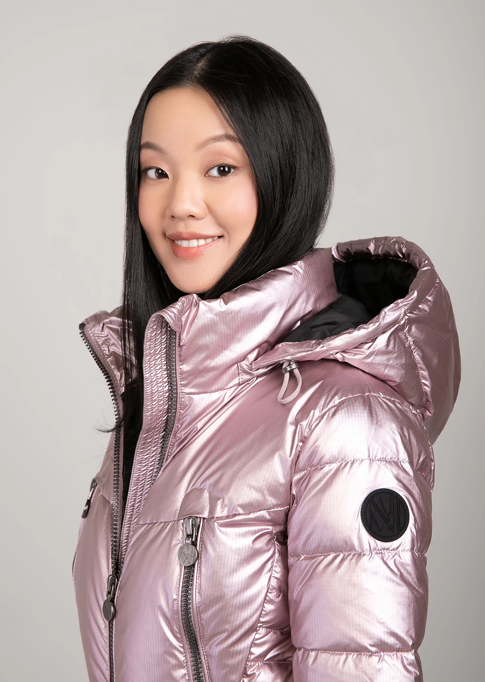 Короткий пуховик с капюшоном (1821OW-0022-ON005)