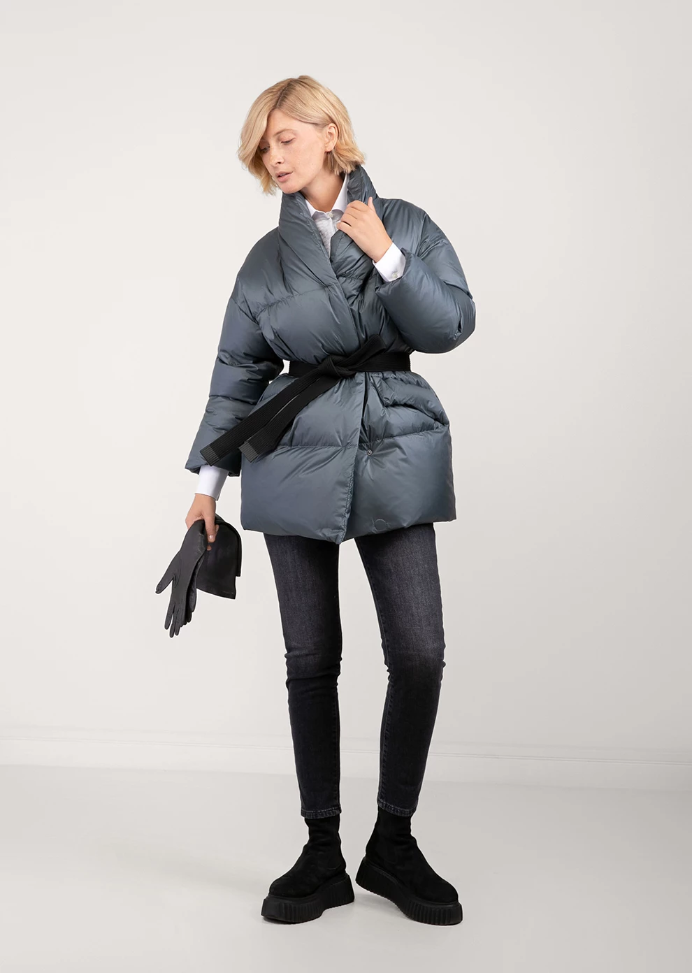 Короткий пуховик (1760MW-0058-MB016)