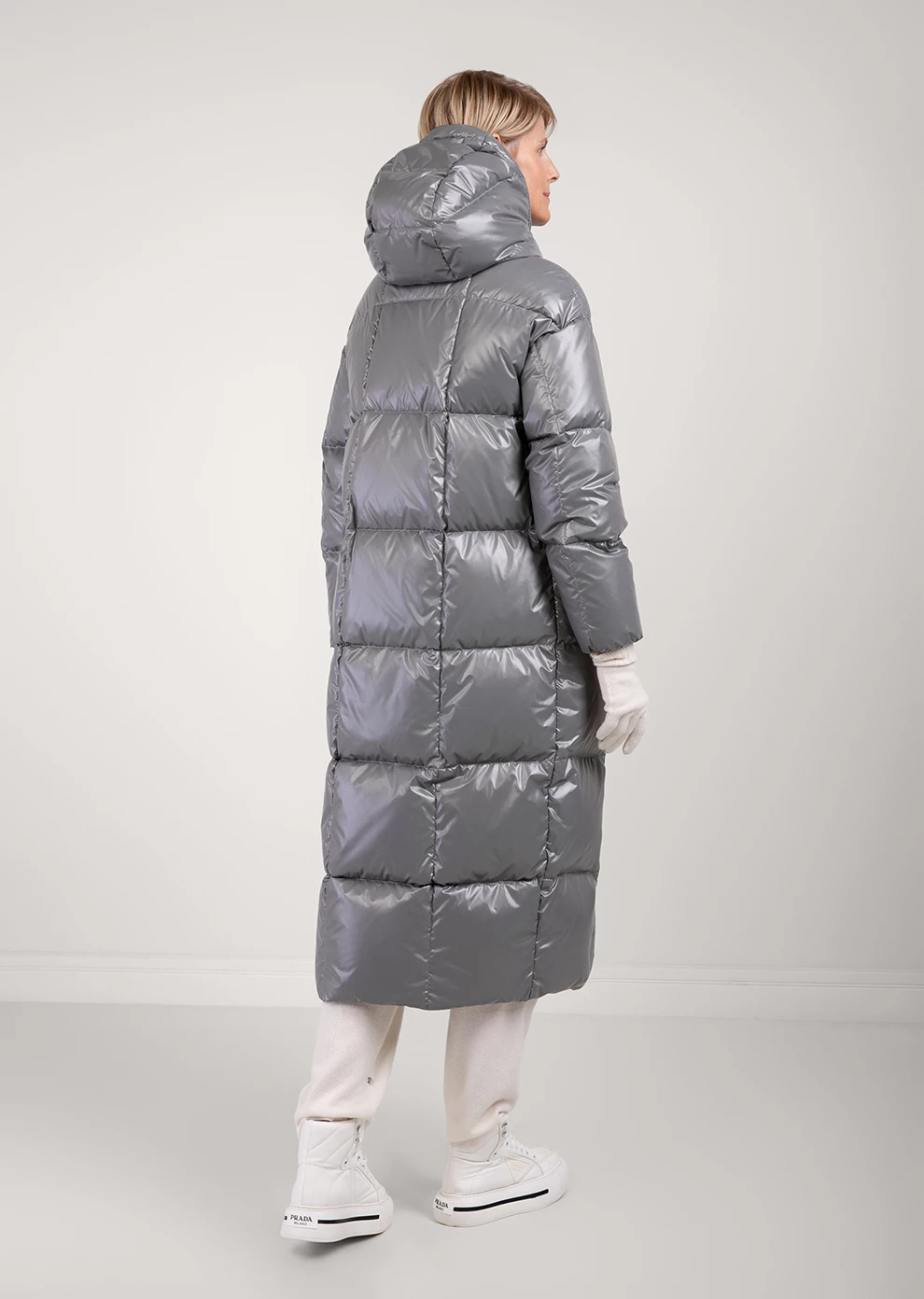 Длинный пуховик с капюшоном (1190MW-0022-MV026)