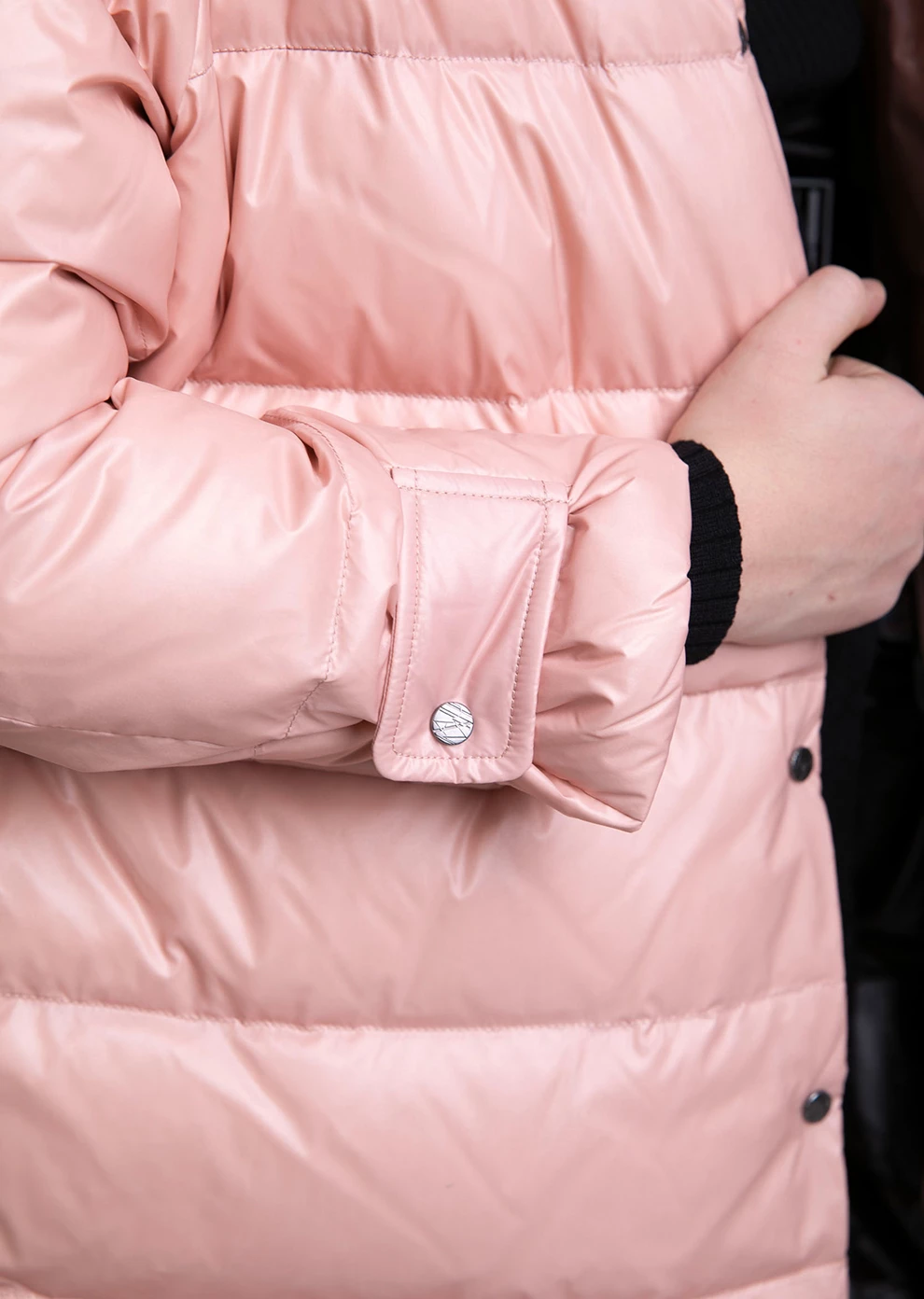 Длинный пуховик с капюшоном (1152MP-0022-MO005)